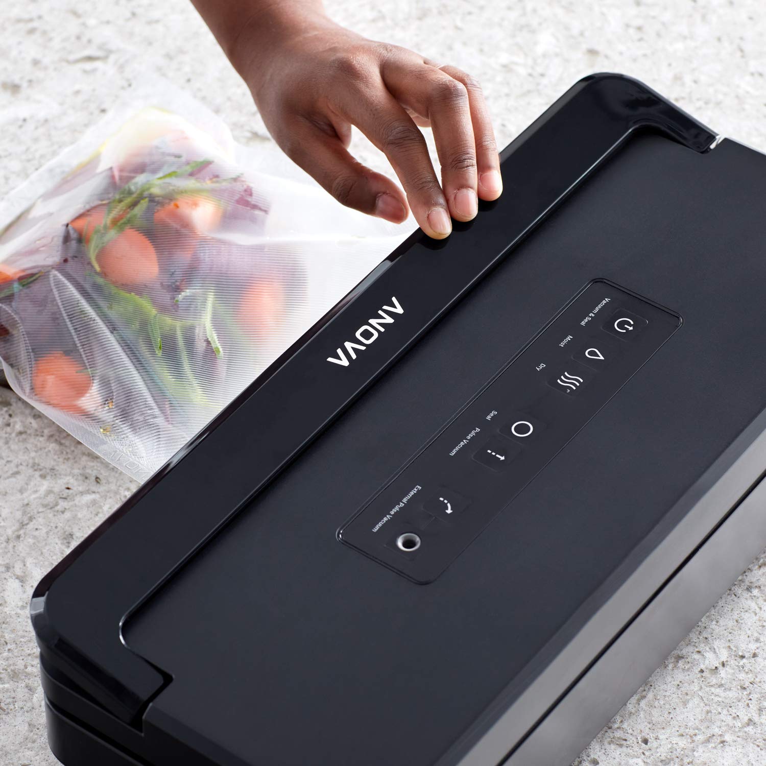 Anova Culinary Precision Vacuum Sealer Pro, Includes 1 Bag Roll, For Sous Vide And Food Storage, Black, Medium