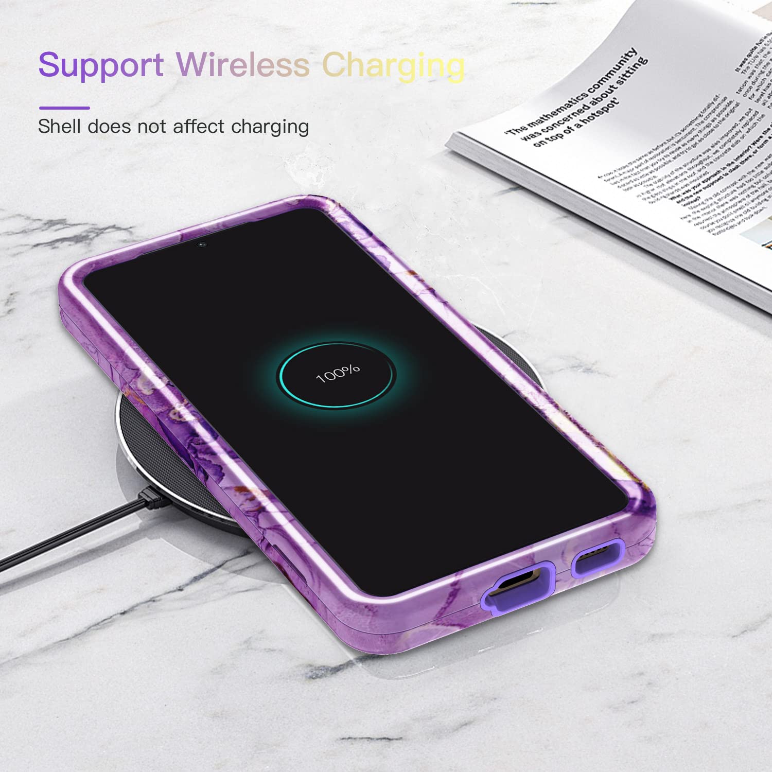 Lamcase For Galaxy S21 5G Case, Heavy Duty Shockproof Hybrid Hard Pc Soft Tpu Bumper Three Layer Drop Protection Anti Fall Cover