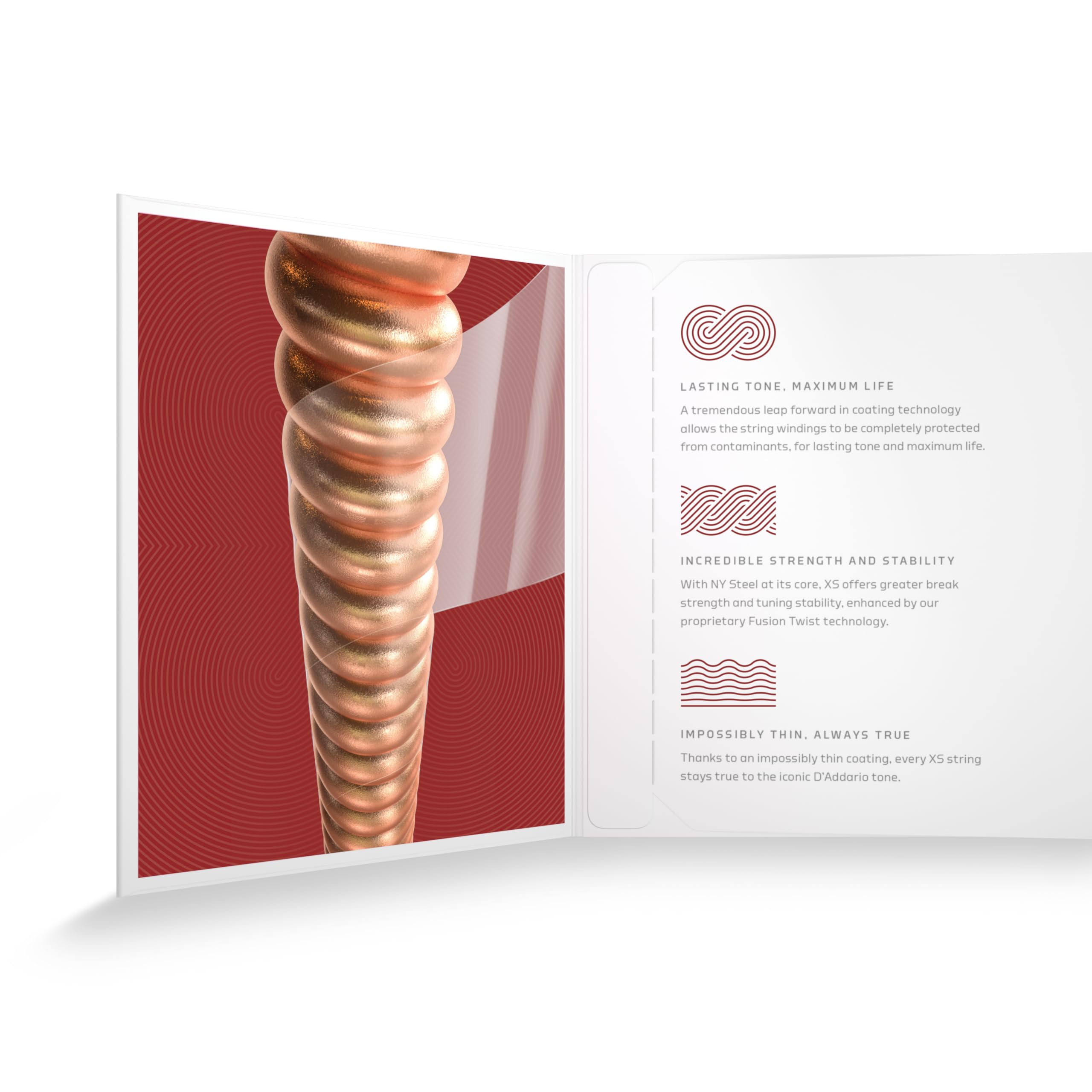 D'Addario Guitar Strings   Xs Phosphor Bronze Coated Acoustic Guitar Strings   Xsapb1353   Maximum Life With Smooth Feel & Excep