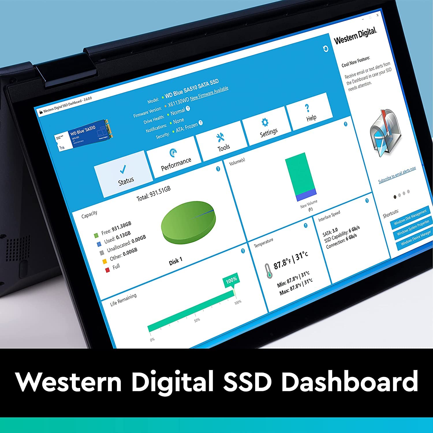 Wd Wds100T1B0A Blue Solid State Drive