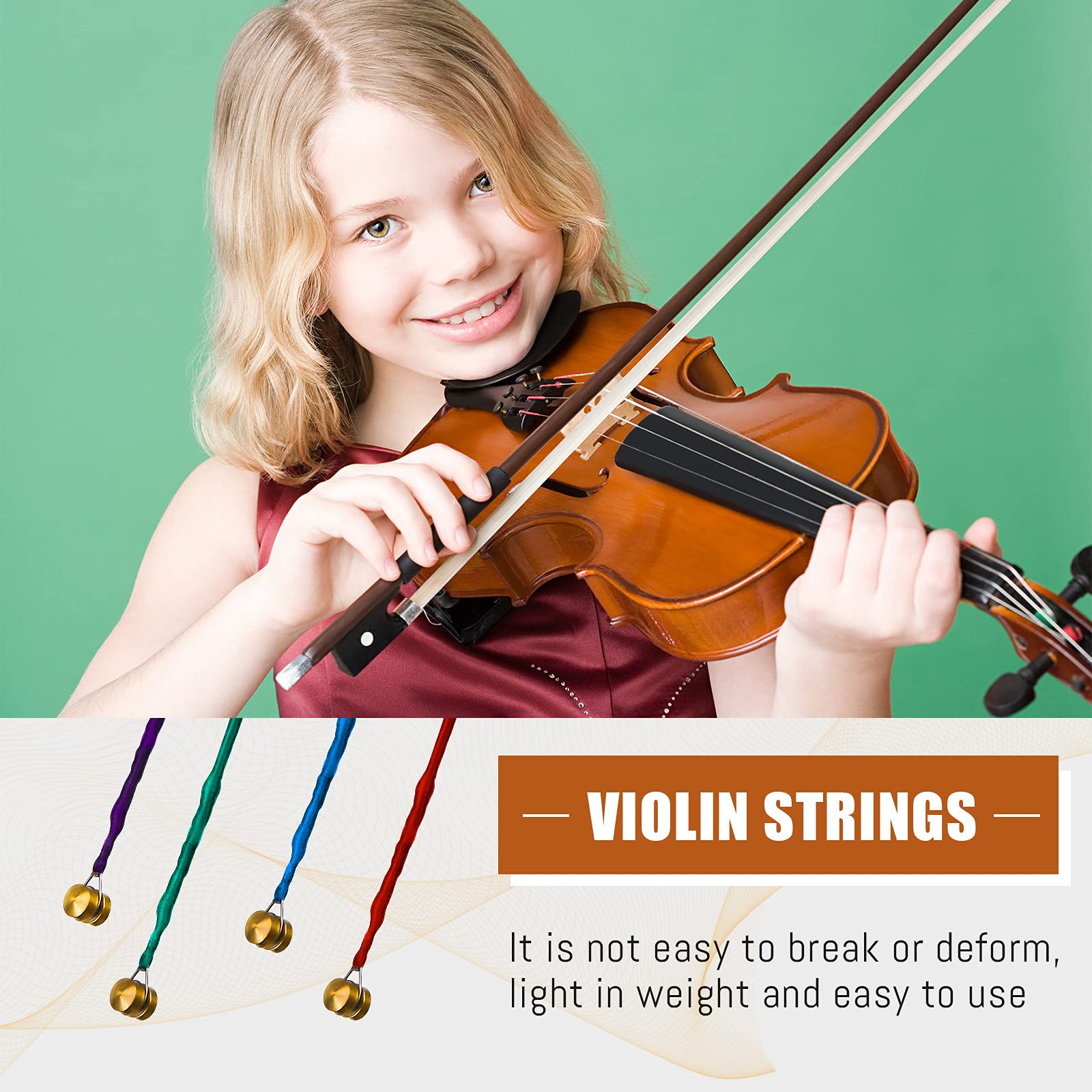 8 Pieces Violin Strings Universal Full Set (G D A E) 4/4 Violin Universal String Steel Core Violin Fiddle String Strings For Ins