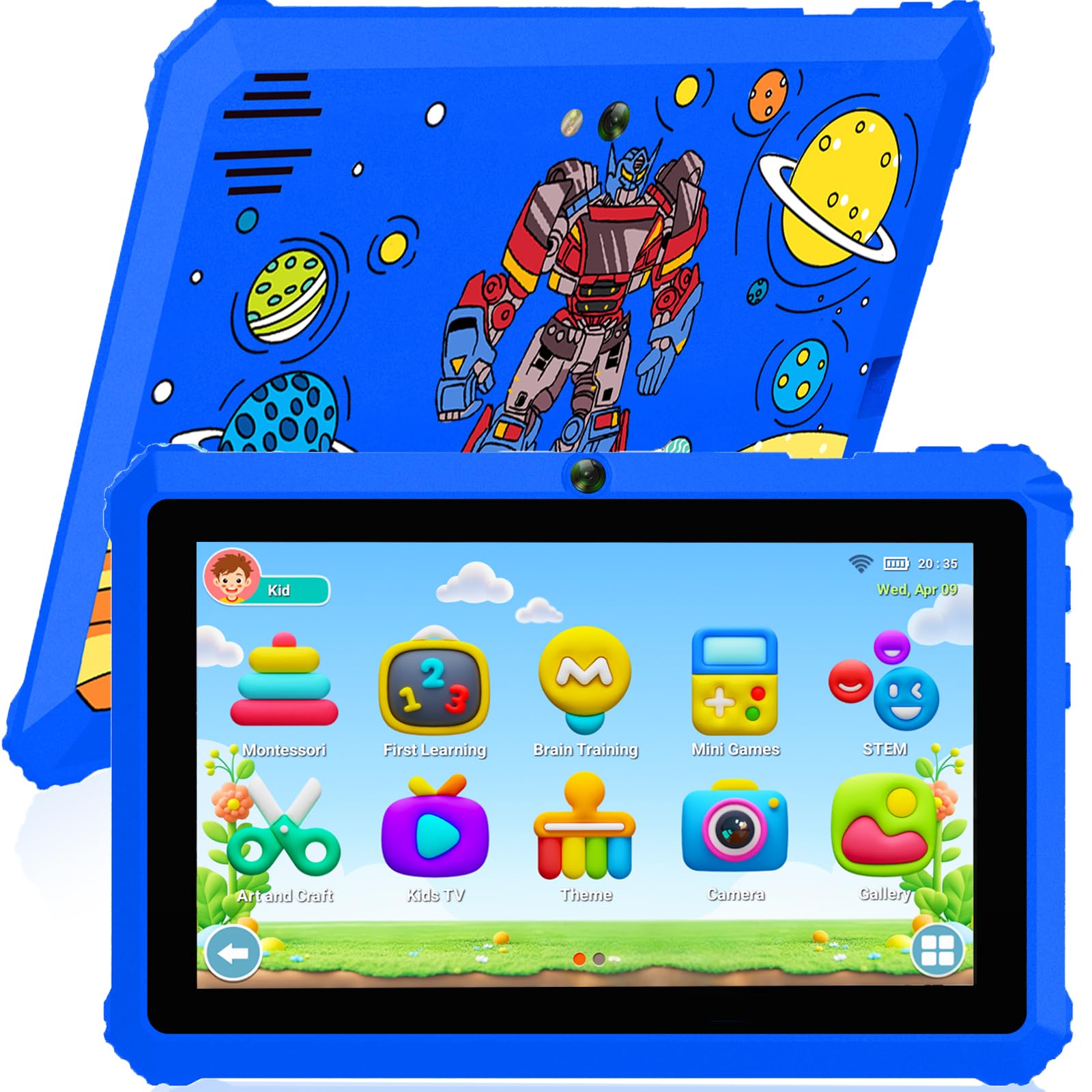7 inch Kids Tablet for Kids 3-7 Andoird Toddler Tablet for Toddlers with Case 32G Kids Tablets with Parental Controls Tabletas W