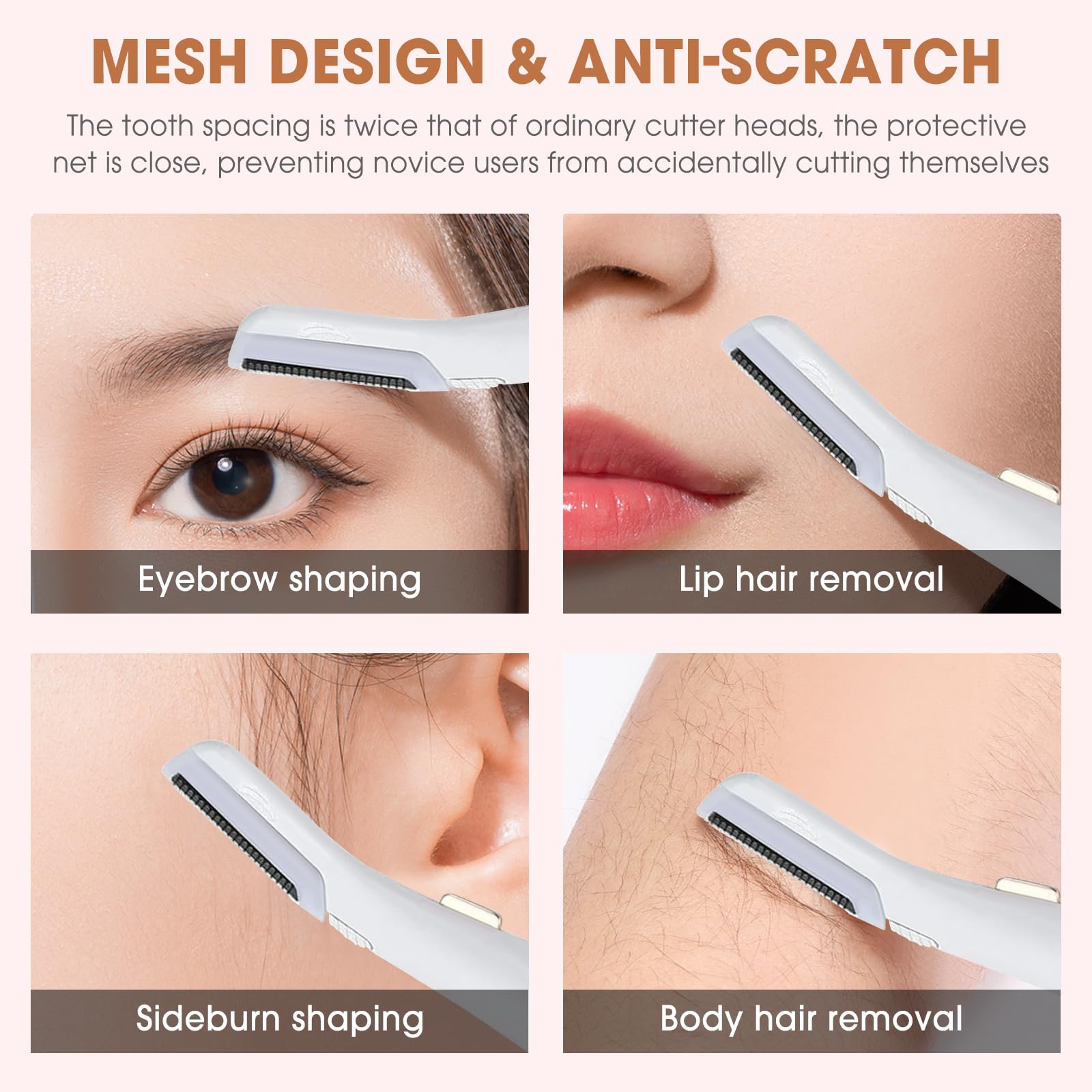 Replacement Blades For Finishing Touch Flawless Dermaplane Glo Facial Exfoliation Razor   White, 18 Pack