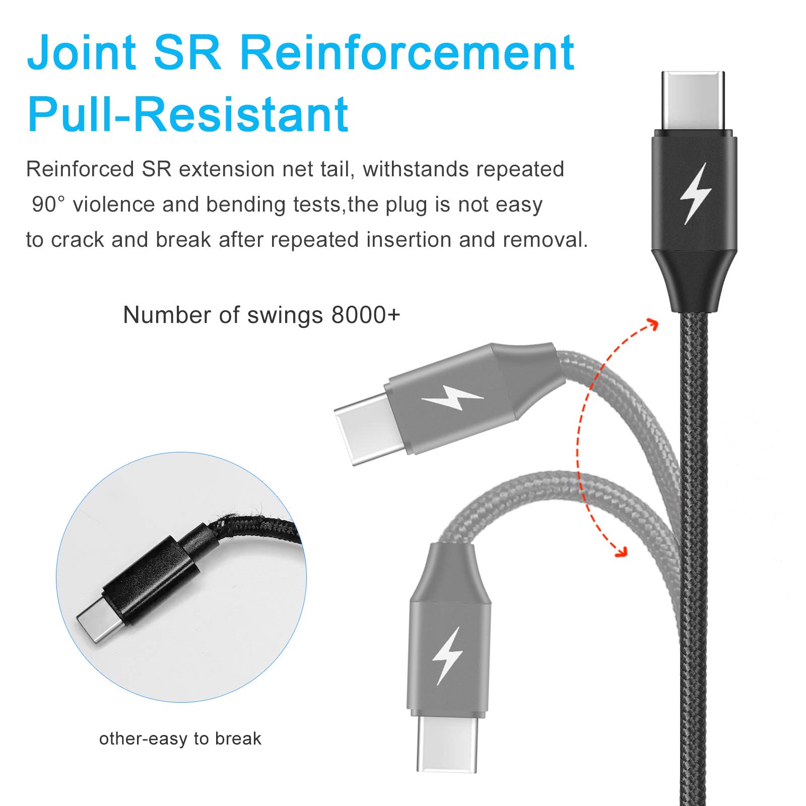 Lhjry 4 In 1 Multi Charging Cable 2Pack 6.6Ft Multiple Charger Cord Usb A To Usb C/Micro Usb Connector For Cell Phone/Tablets/Galaxy/Pads And More