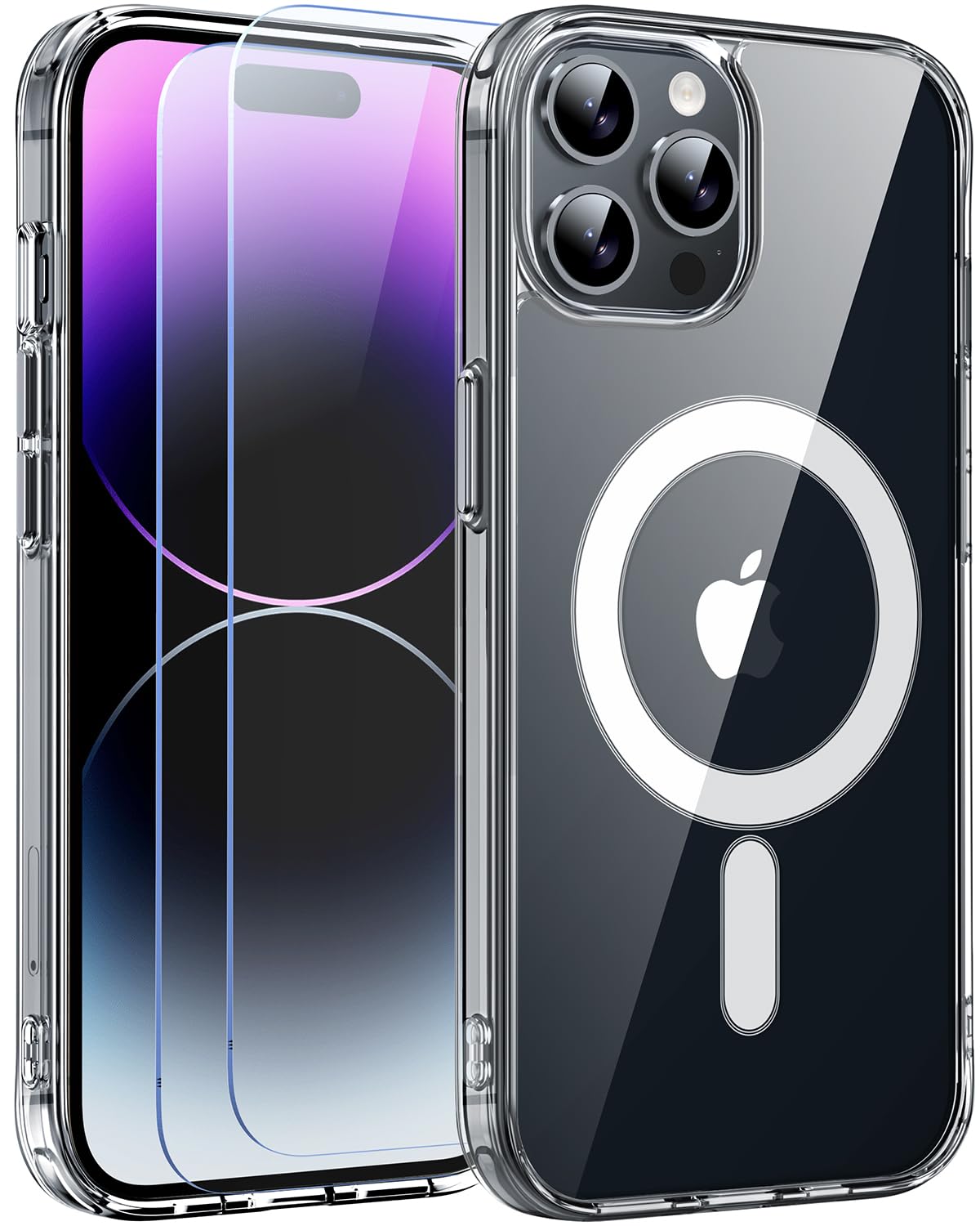 Jame For Iphone 14 Pro Max Case Clear, Iphone 14 Pro Max Case With 2*Screen Protectors, Compatible With Magsafe, Not Yellowing,