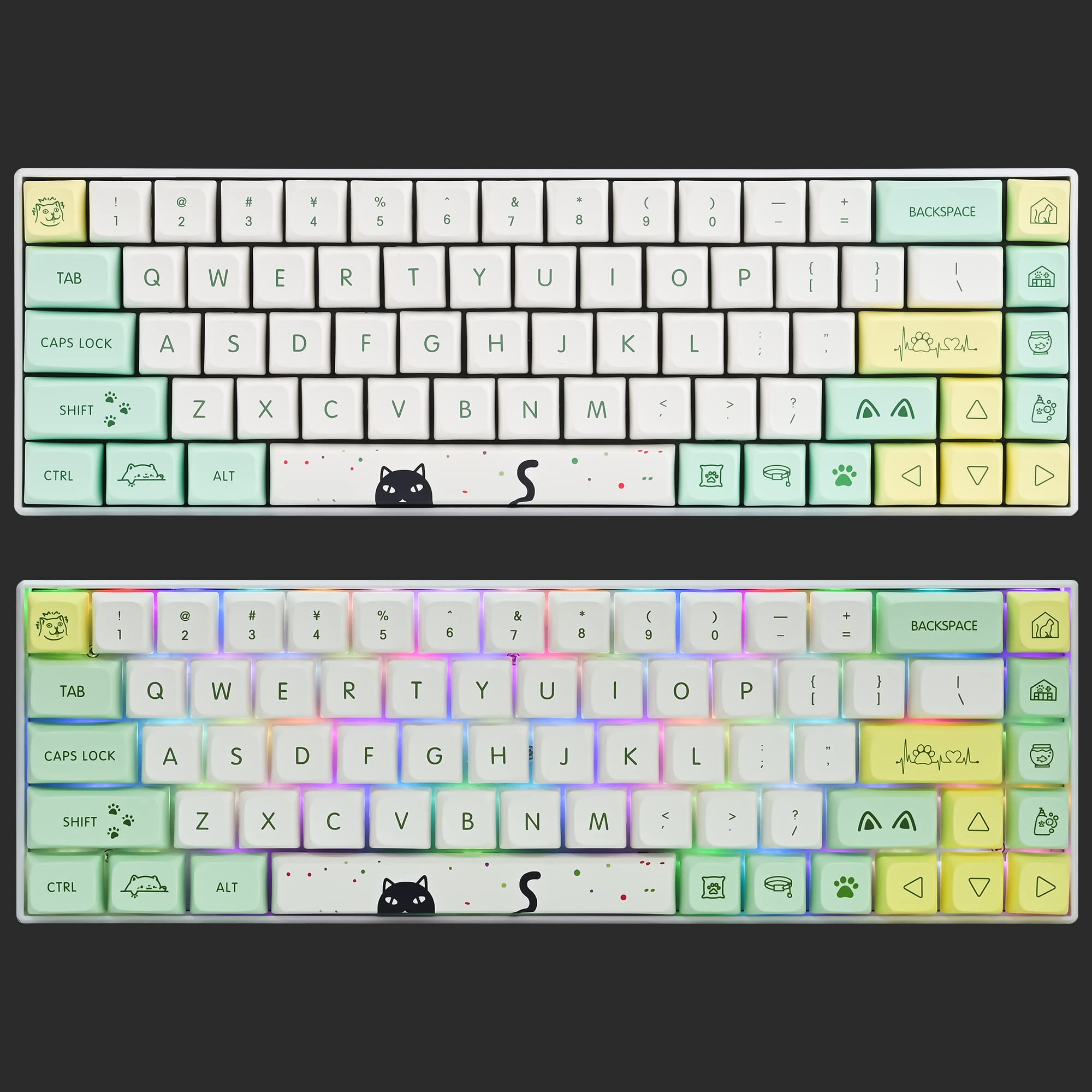 Weird Cat Pbt Custom Keycaps