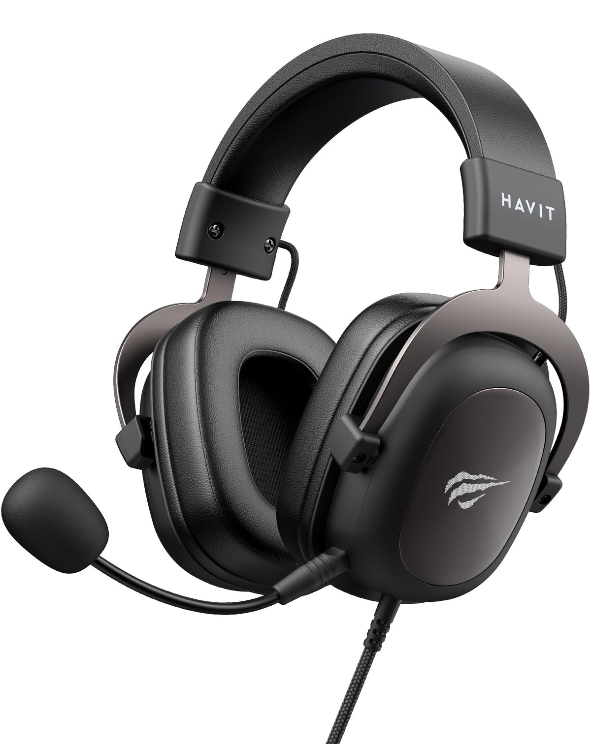 Havit H2002D Gaming Headsets For Ps4,Pc, 50Mm Drivers Surround Sound Ps5 Headset With Mic Gaming Headphones With Mic Durable Alu