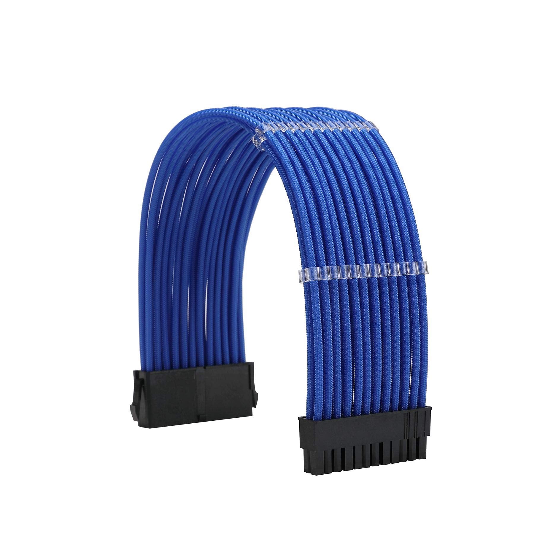 Formulamod Sleeve Extension Power Supply Cable Kit 18Awg Atx 24P+ Eps 8 P+Pci E8 P With Combs For Psu To Motherboard/Gpu (Blue)