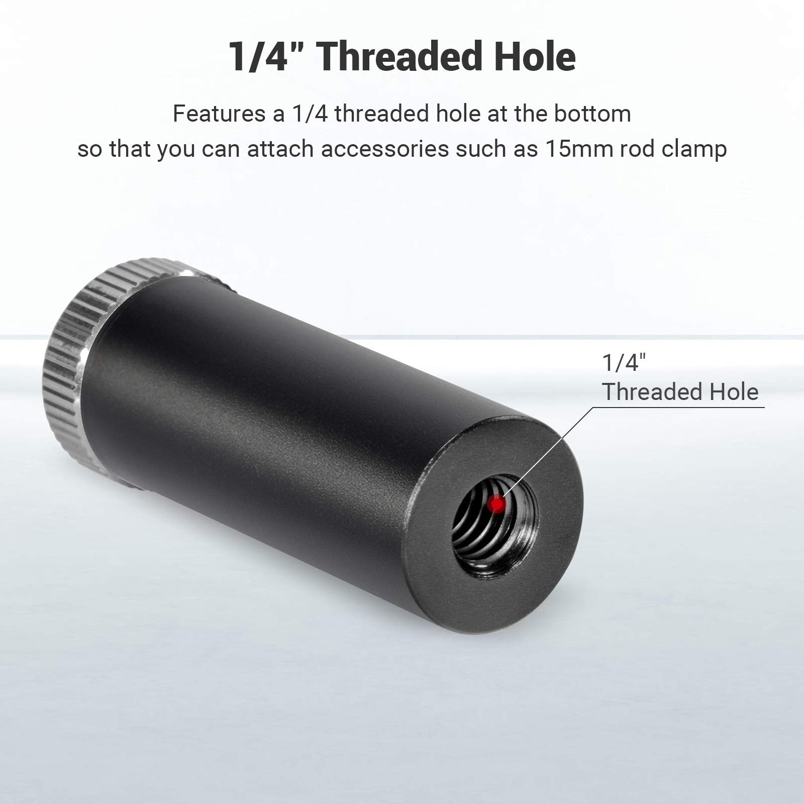 Smallrig Standard 15Mm Micro Rod 1.5 Inches Long With 1/4'' Male Female Thread For Clamp Mount   915