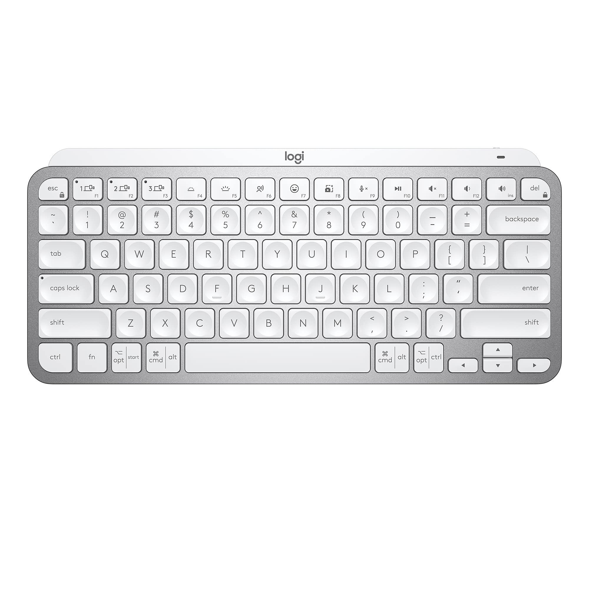 Logitech MX Keys Mini Minimalist Wireless Illuminated Keyboard, Compact, Bluetooth, Backlit, USB-C, Compatible with Apple macOS,