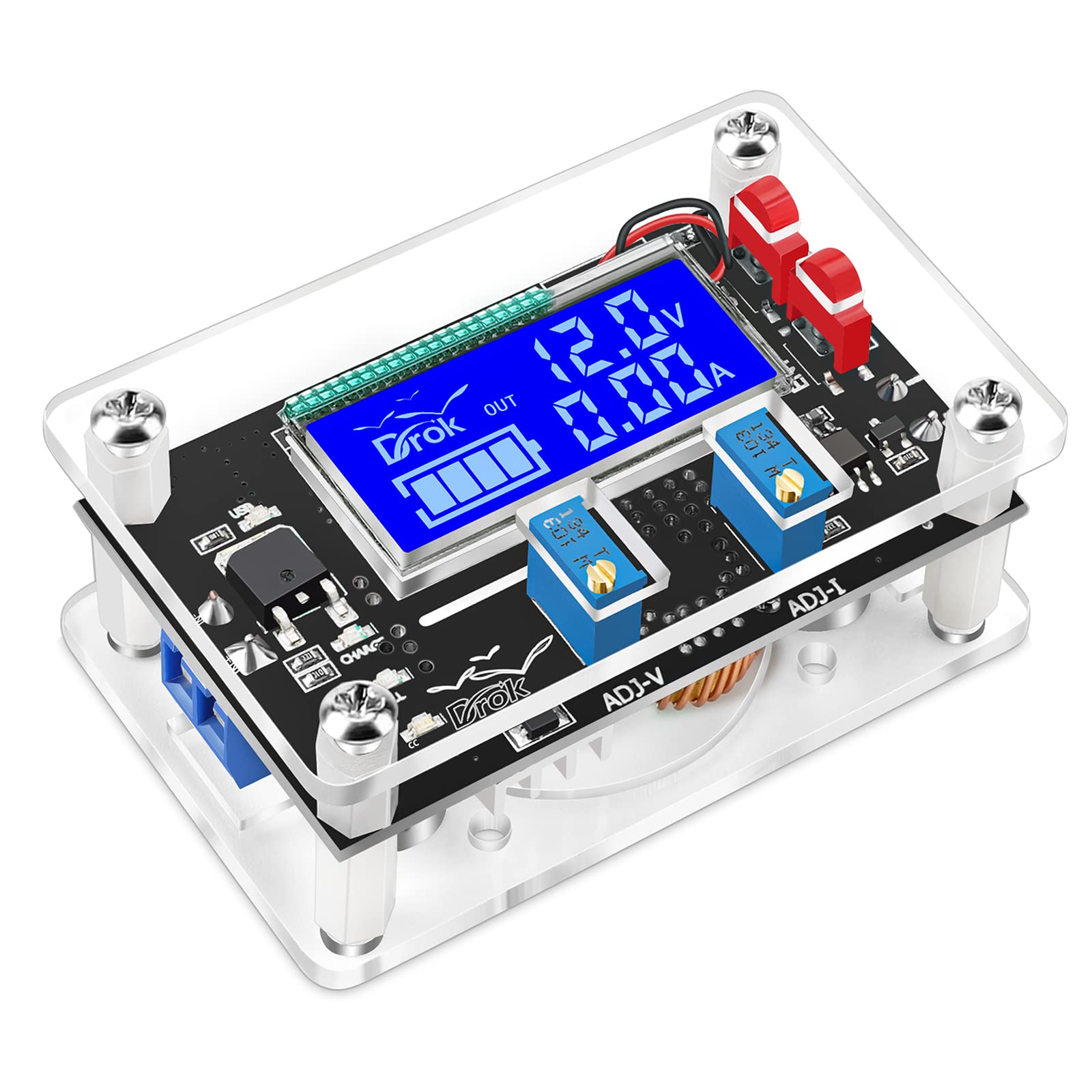 Drok Voltage Boost Converter, Dc 6 30V 5V Step Up To Dc 7 32V 12V 24V 5A Adjustable Volt Regulator, Lcd Power Supply Module Volt