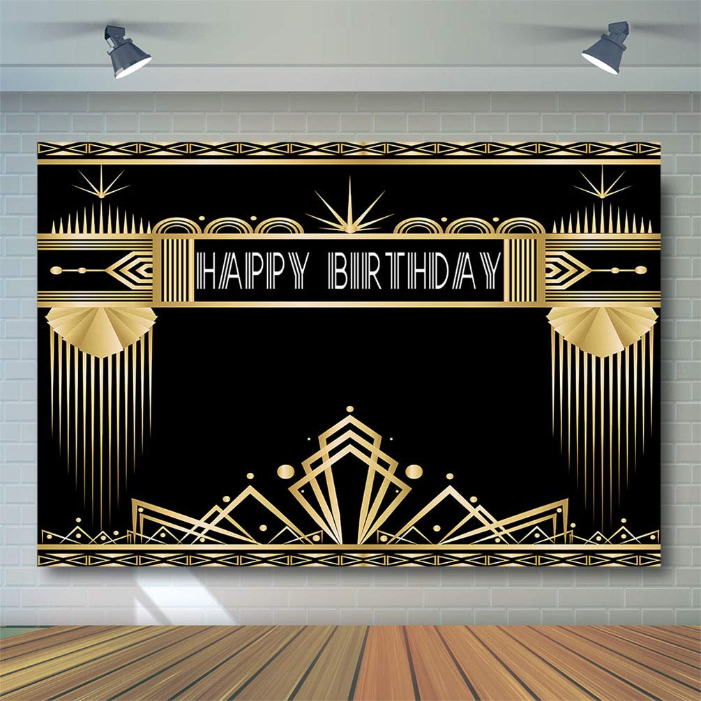 Avezano 7X5Ft Great Gatsby Theme Birthday Party Backdrop Roaring 20S Retro 1920S Photo Booth Backdrop For Adults Birthday Party