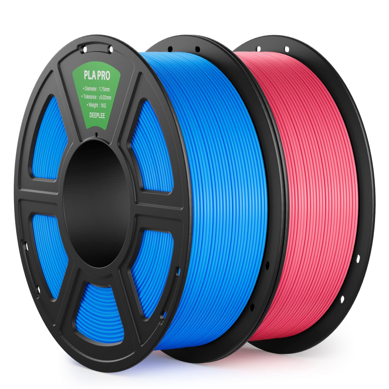 DEEPLEE PLA PRO Filament 1.75mm, Stronger Toughness 3D Printer Filament 2KG, PLA Filament Dimensional Accuracy +/- 0.02 mm, Neat