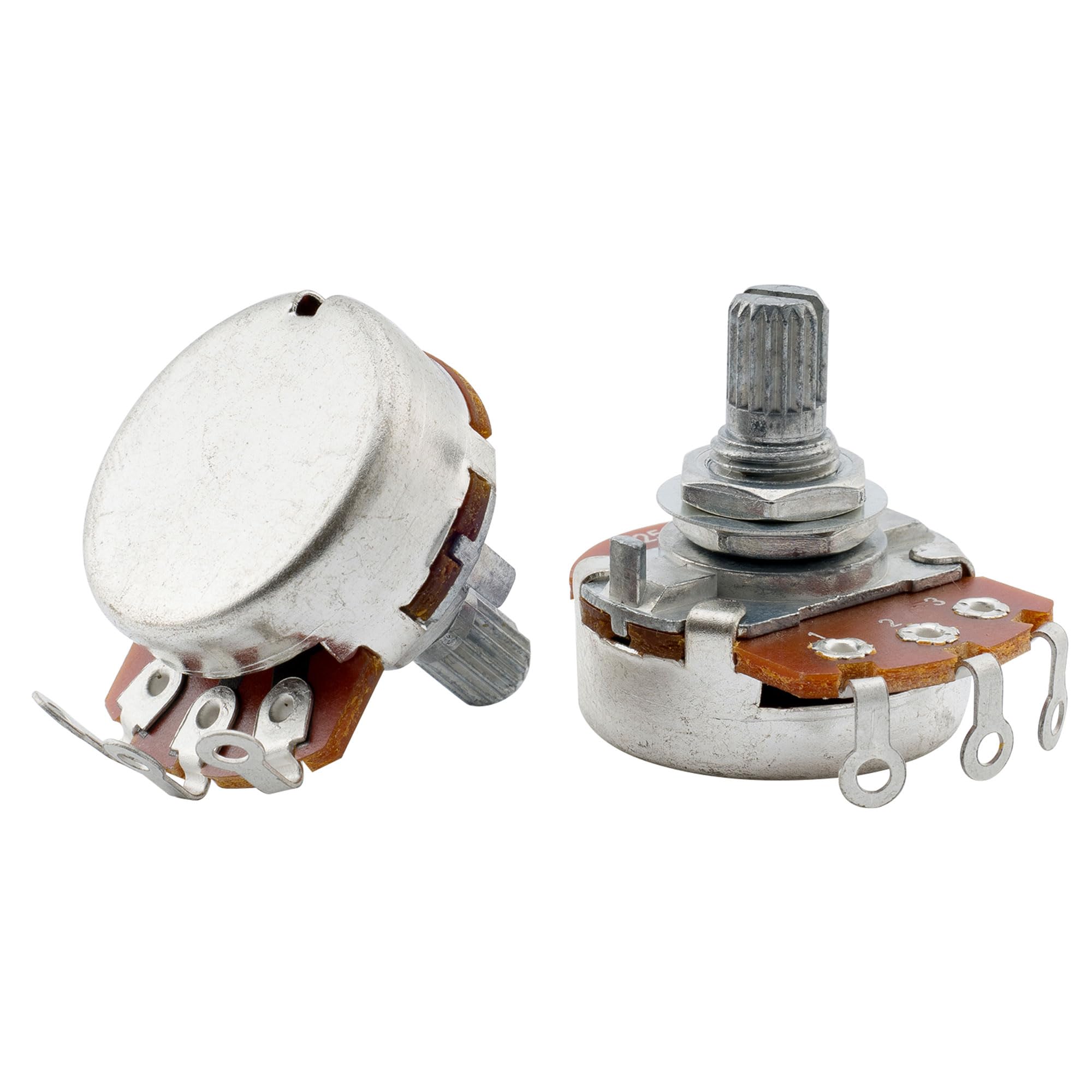 Musiclily Guitar Full Size Pots A250K Split Knurled Short 15Mm Shaft Audio Volume Taper Potentiometers For Stratocaster And Tele