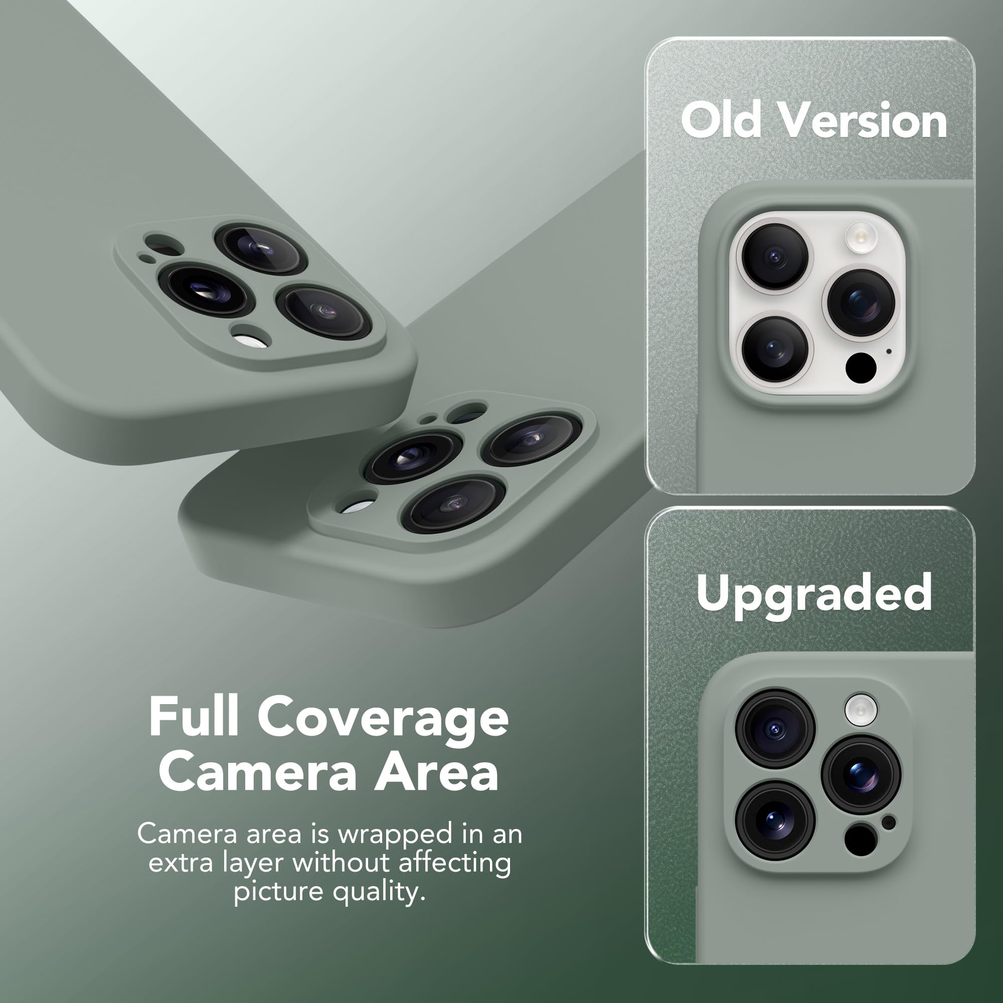 Suydanbox Magnetic For Iphone 15 Pro Case, Compatible With Magsafe, [Full Camera Protection][2 Screen Protectors] Silicone Shock