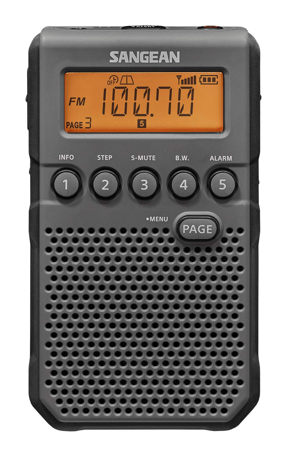 Sangean DT-800BK AM/FM/NOAA Weather Alert Pocket Radio, Black