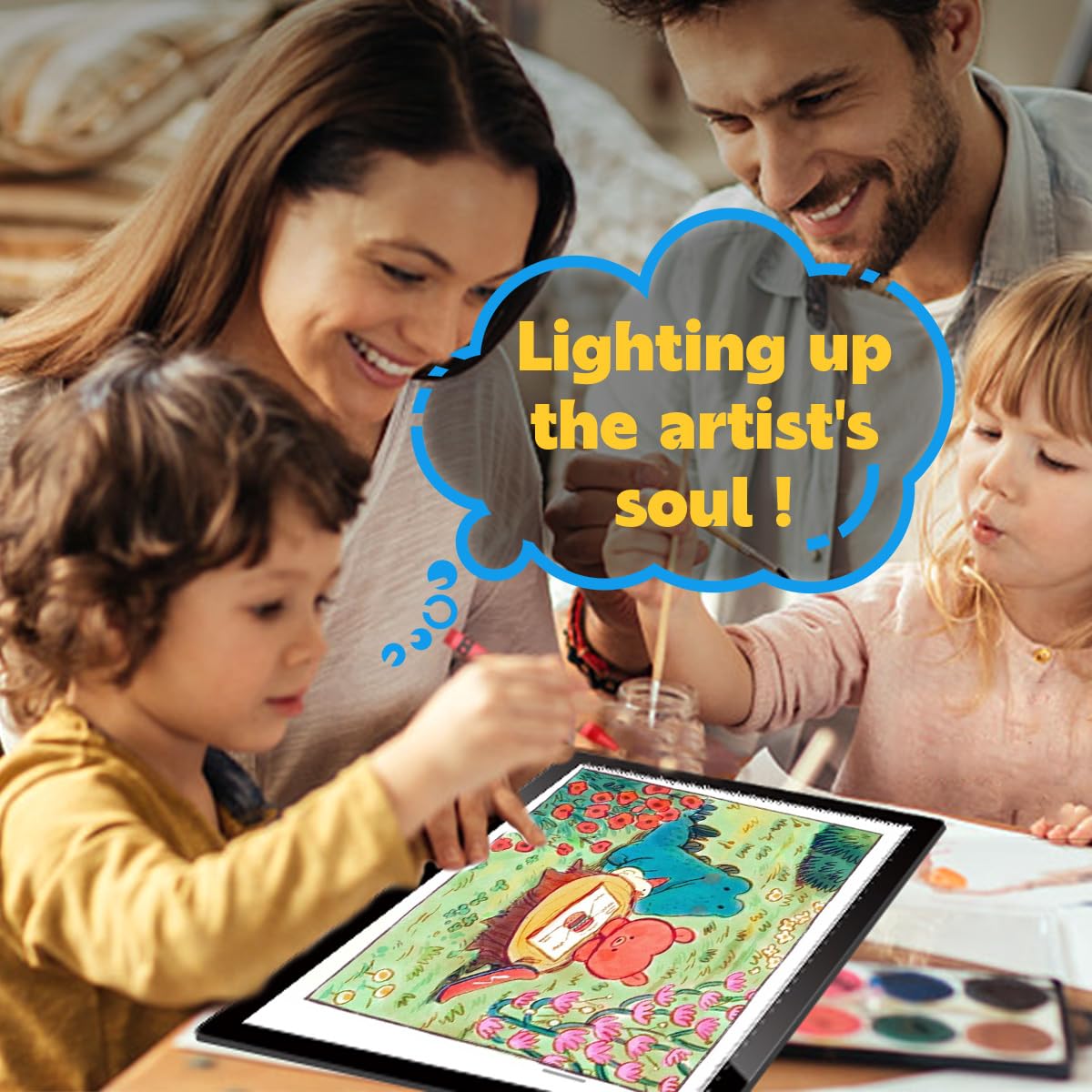 Tracing Light Pad, Vkteklab A4 Rechargeable Light Box With Foldable Stand, Wireless Light Board For Tracing With Magnetic Clip,