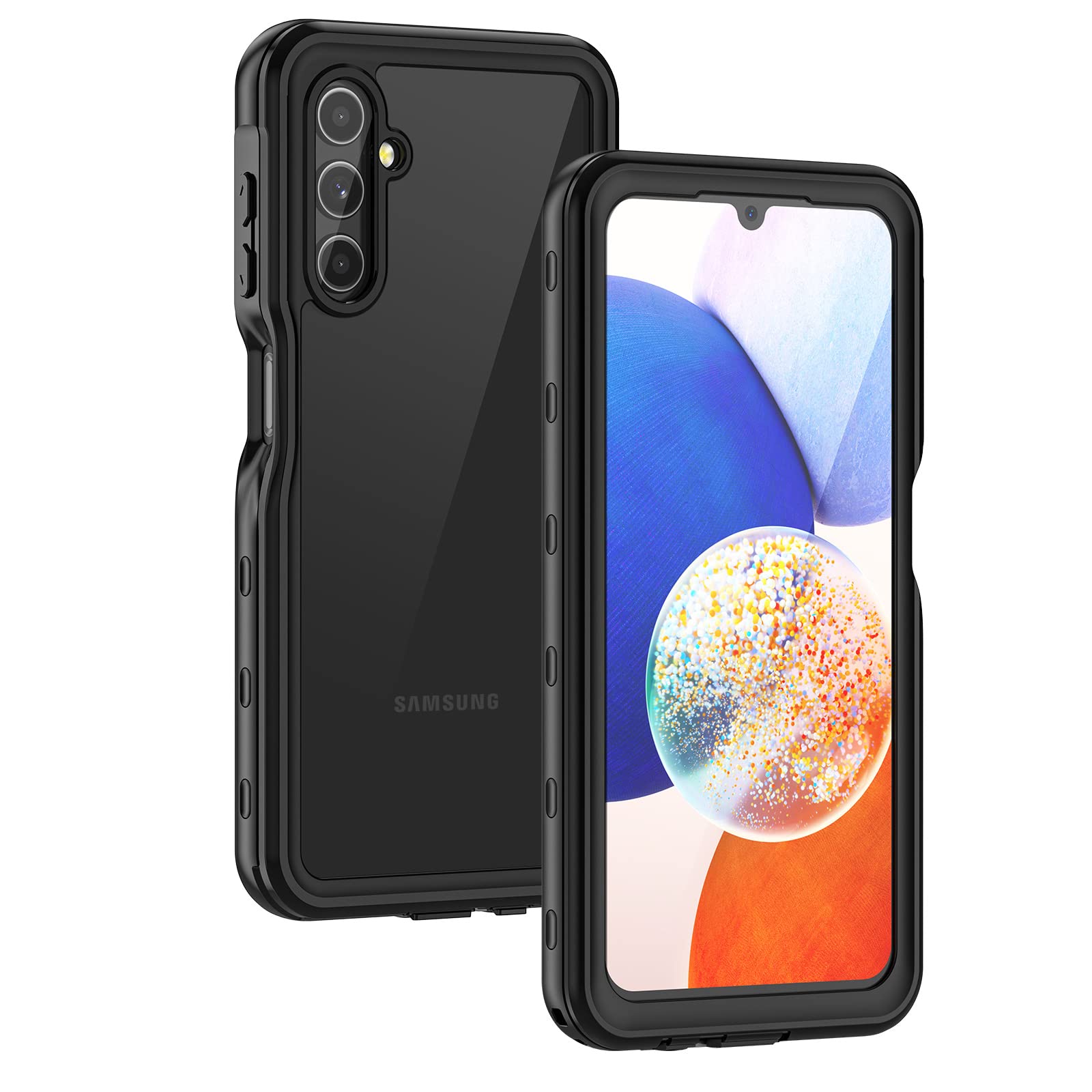 Lanhiem for Samsung Galaxy A14 5G Case, IP68 Waterproof Dustproof, Builtin Screen Protector, Heavy Duty Full Body Protective Ph