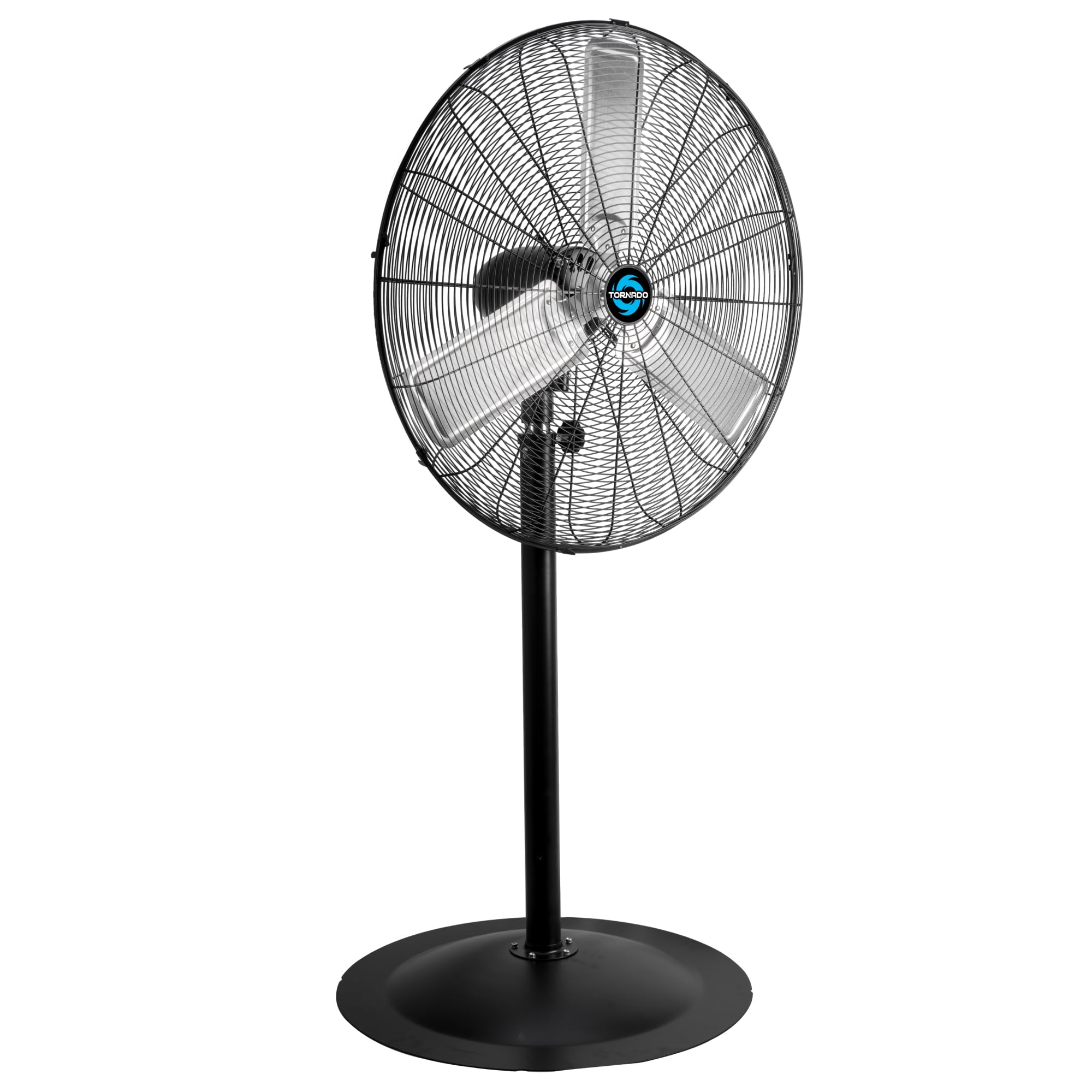 Tornado 30 Pedestal Fan, 8850 CFM, High-Velocity with 3 Aluminum Blades, Oscillating, UL Safety Approved, Industrial & Commercia