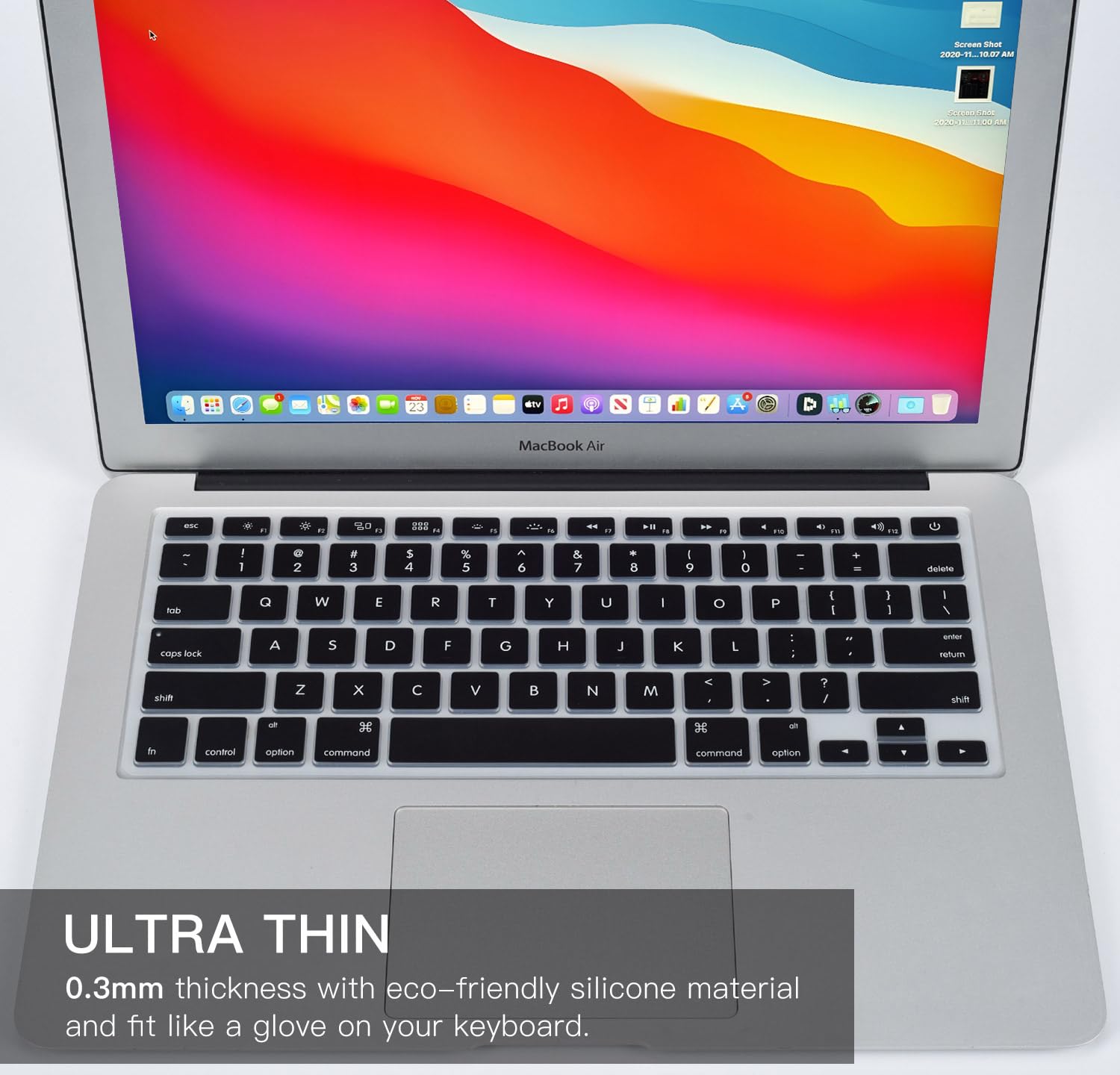 Casebuy Macbook Air 13 Inch Keyboard Cover For 2012 2017 Macbook Air 13 Inch A1369 A1466 & Macbook Pro 13 Inch, 15 Inch(With Or