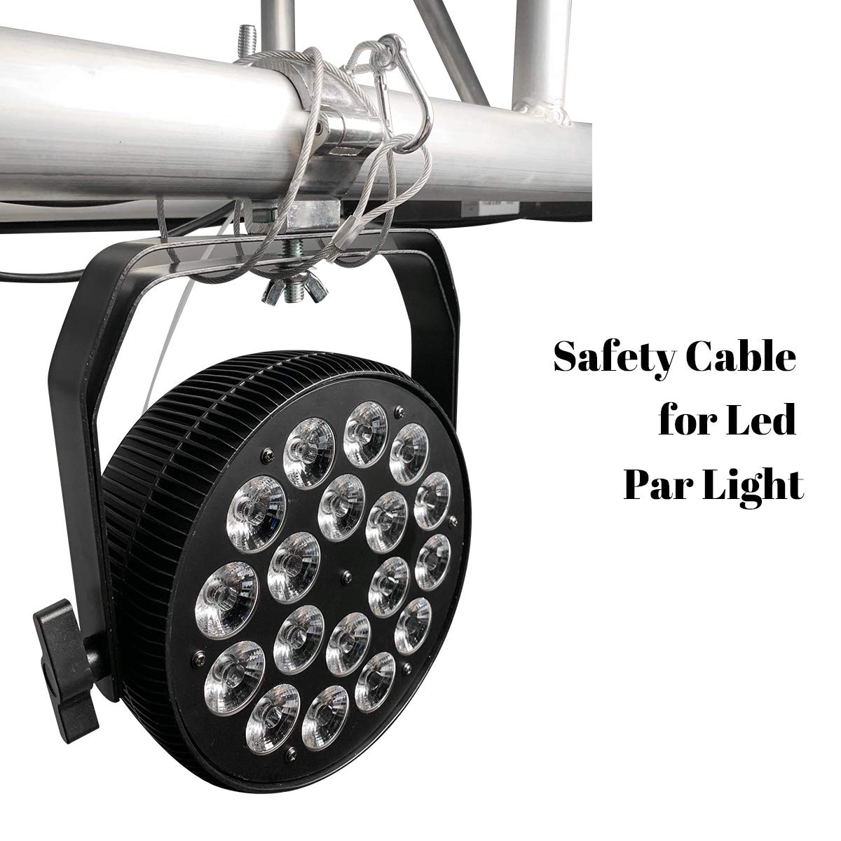 Stage Lights Safety Cable, 20Pcs Worldlite Premium 110Lb Load Duty And 4Mm In Diameter Safety Cable, 26