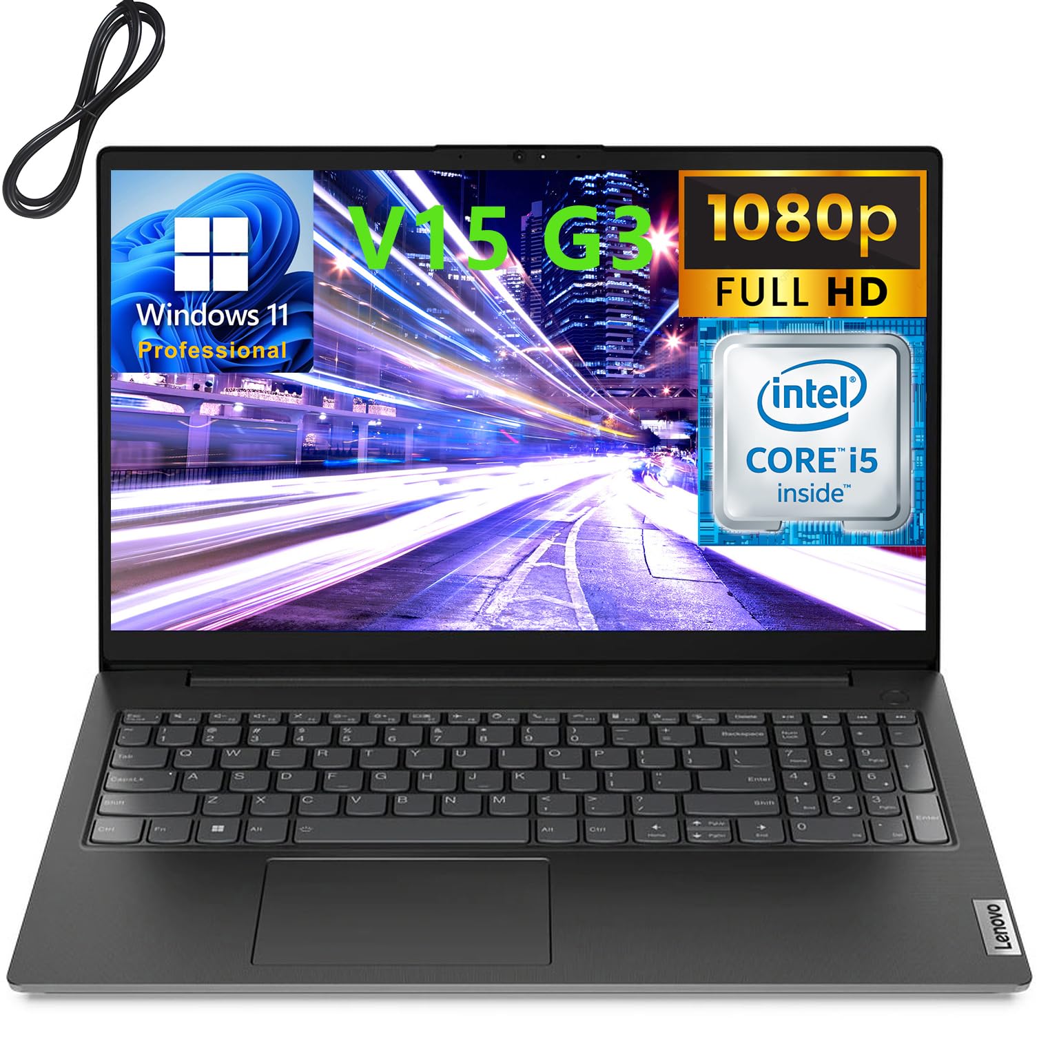 Lenovo 2023 V15 G3 15.6 FHD Business Laptop Computer, 12th Gen Intel 10 Cores i5-1235U (Beat i7-1195G7), 40GB DDR4 RAM, 4TB SSD,