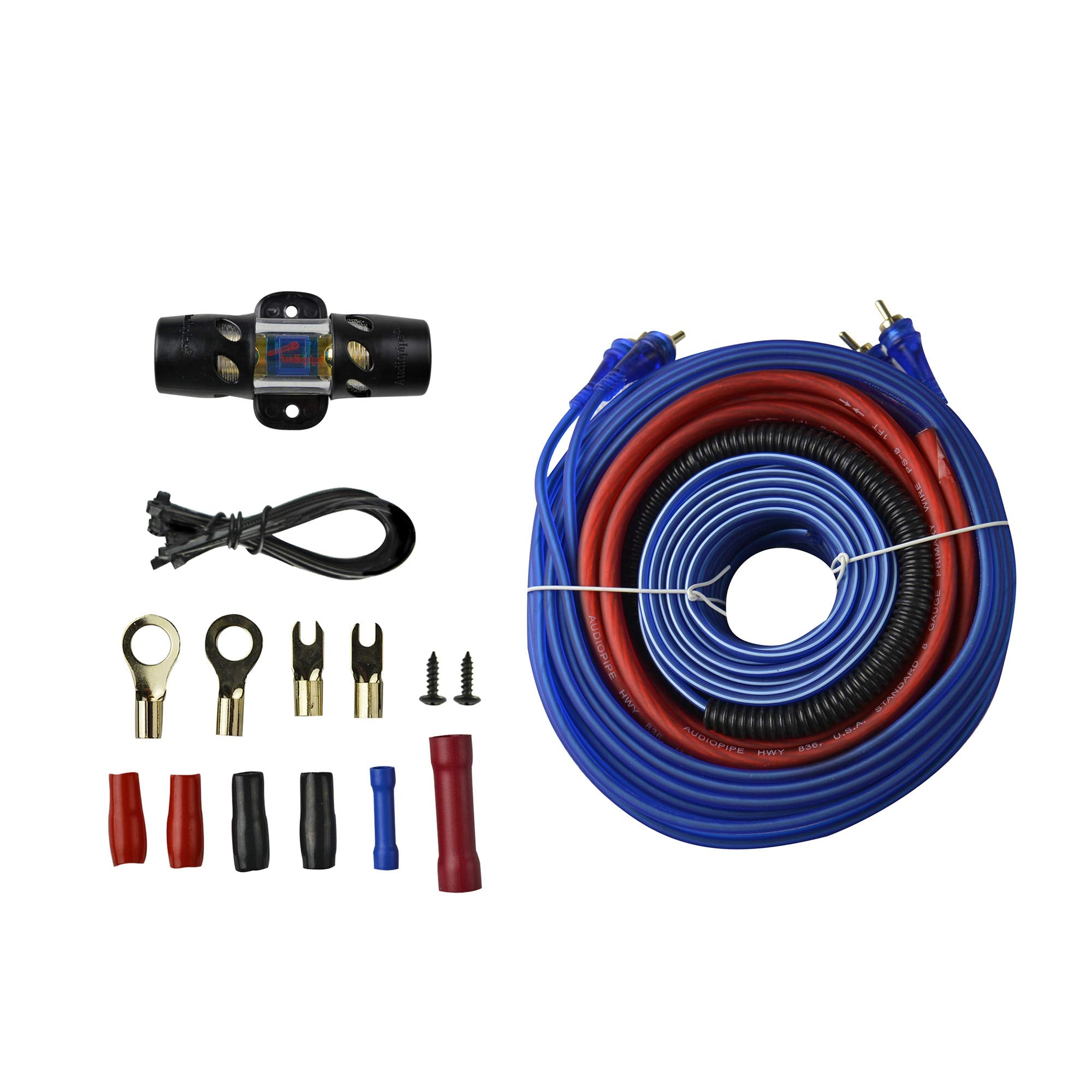 Amp Wiring Kit Audiopipe 8 Ga.For Systems Up To 1500Watts