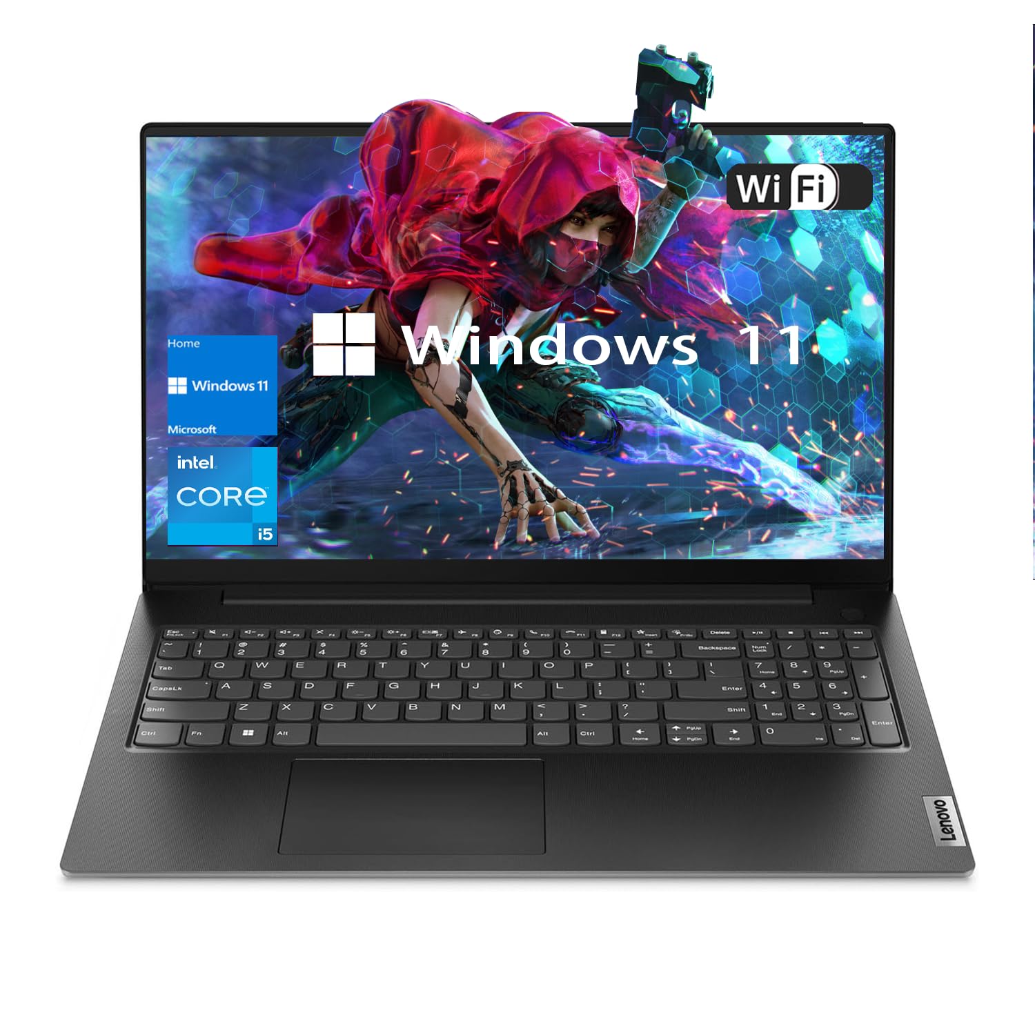 Lenovo V15 Gen 4 15.6 FHD Laptop, Intel Core i5-13420H, Intel UHD Graphics, 16GB RAM, 512GB SSD, HDMI, RJ45, Webcam, Numeric Key
