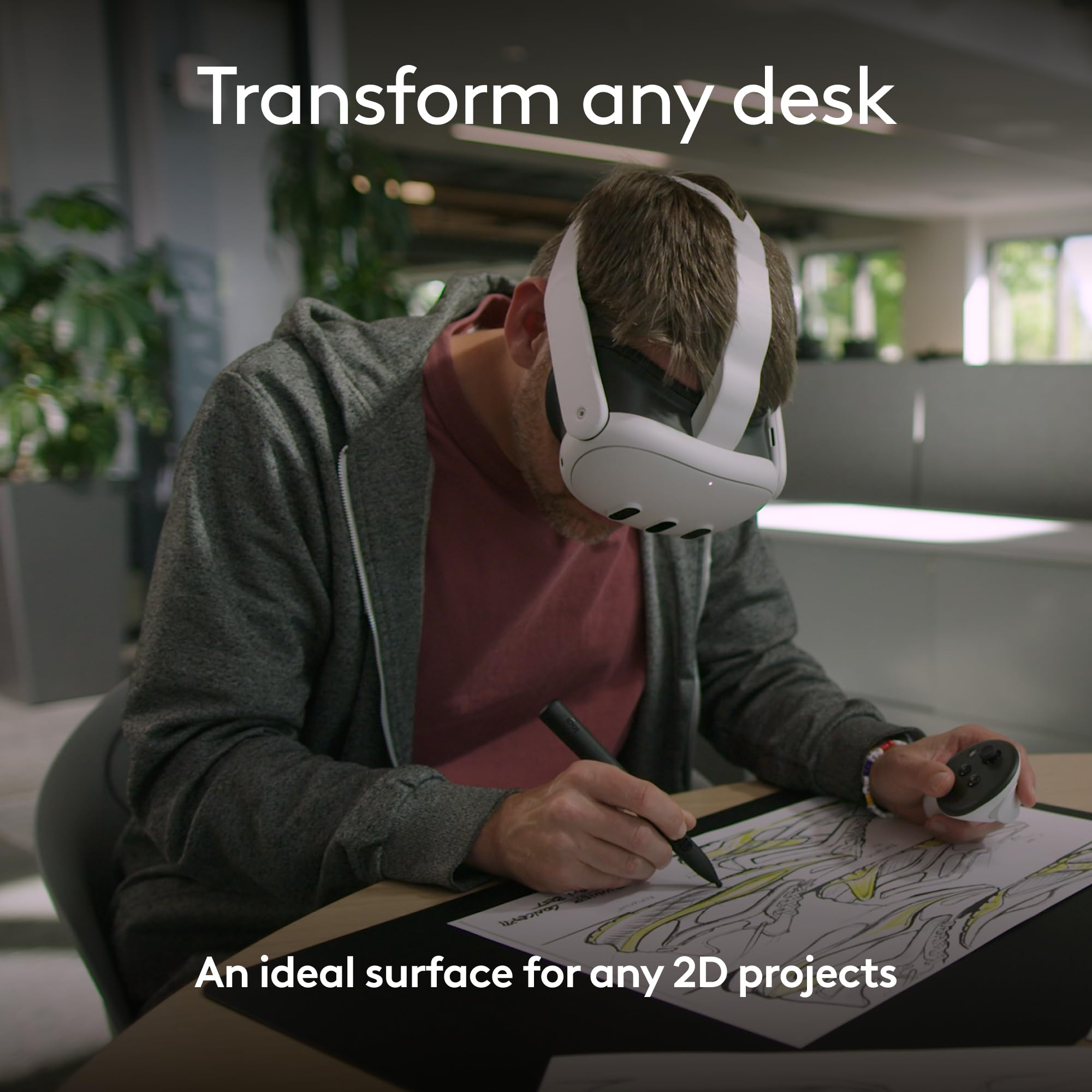 Logitech Mx Mat For Mx Ink Mixed Reality (Mr) Stylus - Meta Quest 2, Meta Quest 3, Meta Quest 3S