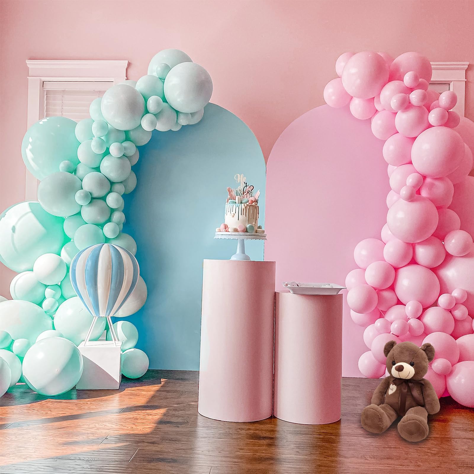 Arch Backdrop Cover, 5Ft Wedding Arch Cover Spandex Fitted Arch Covers Stretchy Cardboard Chiara Backdrop Stand Fabric Blue Arch