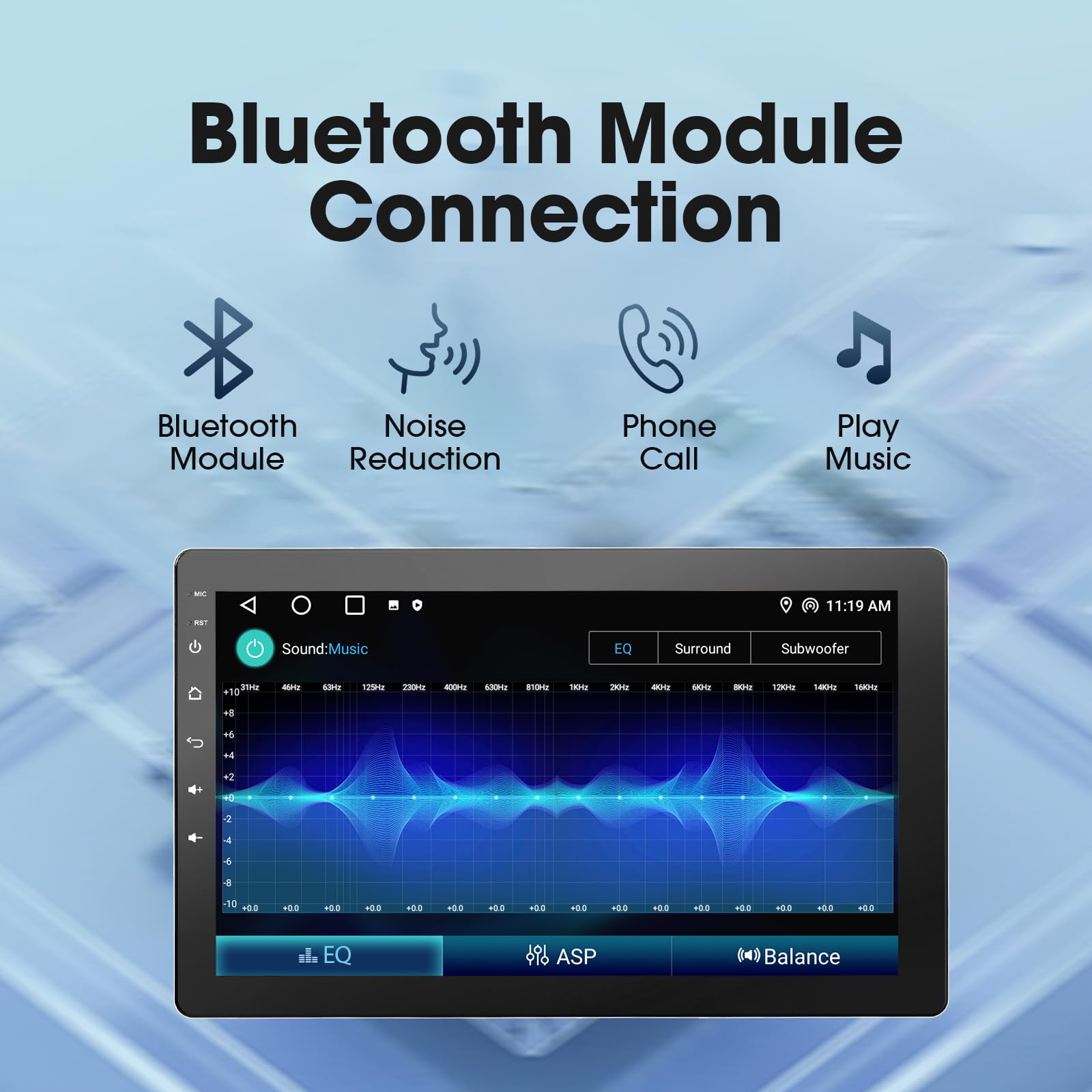 Haudio 10.1'' Rotatable Single Din Car Stereo, 720 * 1280 Touchscreen Car Radio With Wireless Apple Carplay & Android Auto, Gps