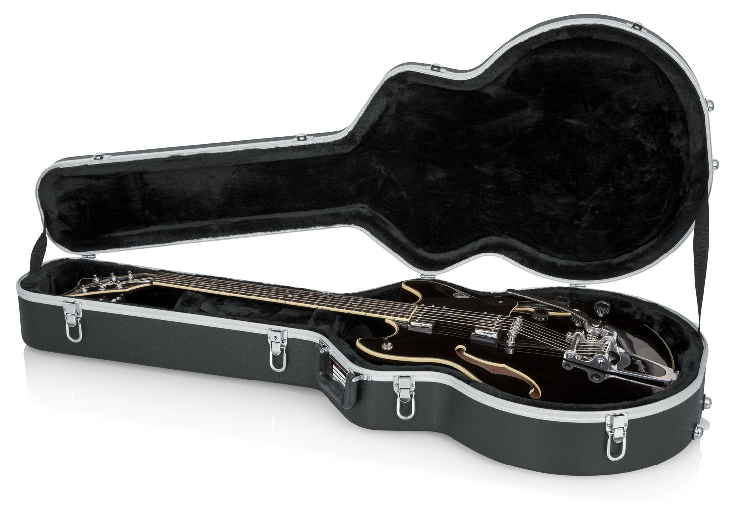 Gator Cases Deluxe Abs Molded Case For 335 Style Semi Hollow Electric Guitars (Gc-335) Black