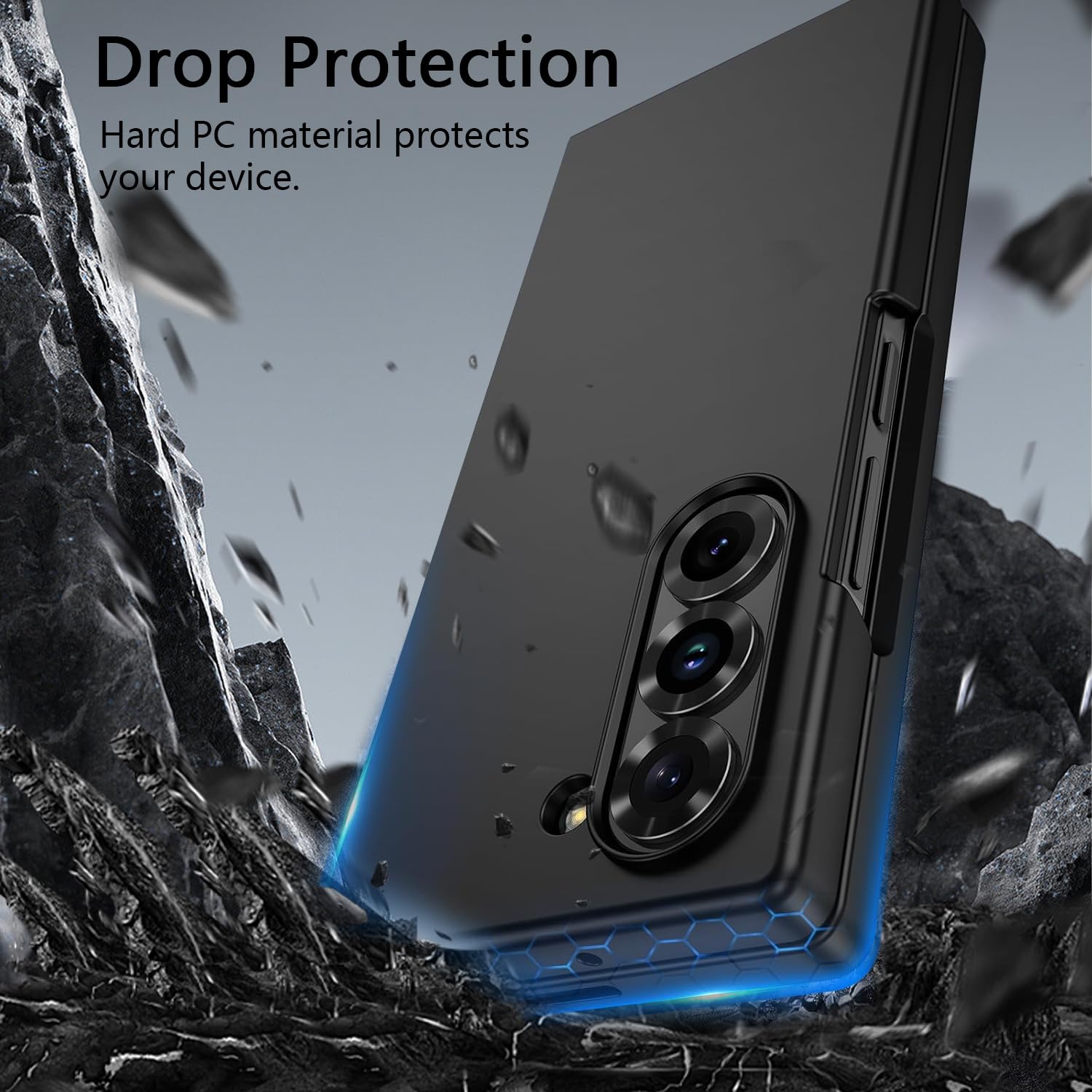 Kekboxq Z Fold 4 Privacy Case,For Galaxy Z Fold 4 Full Body Cover Built-In Anti Peeping Screen Protector,Hard Pc Ultra-Thin Shoc