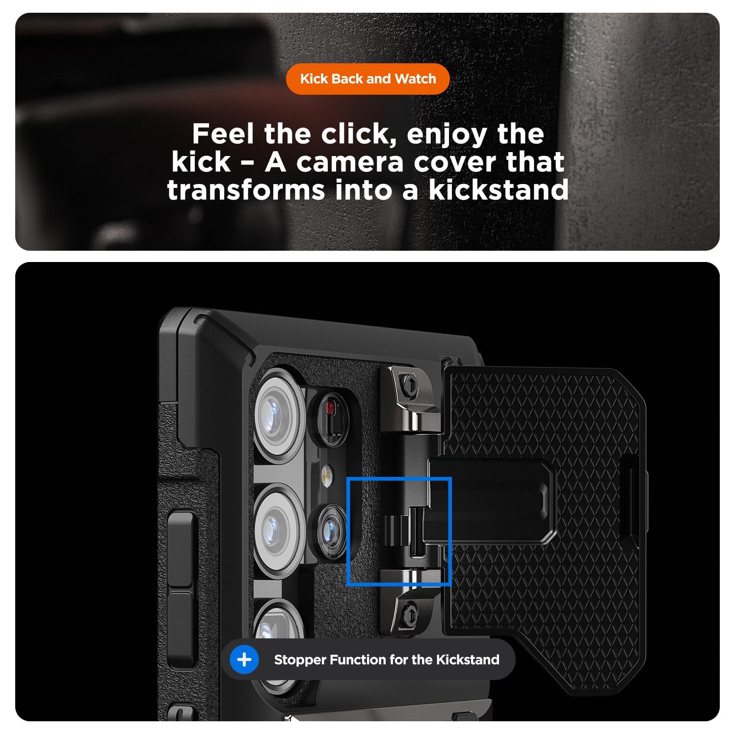 Vrs Design Terra Guard Ultimate For Galaxy S24 Ultra Case [Magnetic], Premium Fully Covered [Camera Lens Protection Cover] [Kick