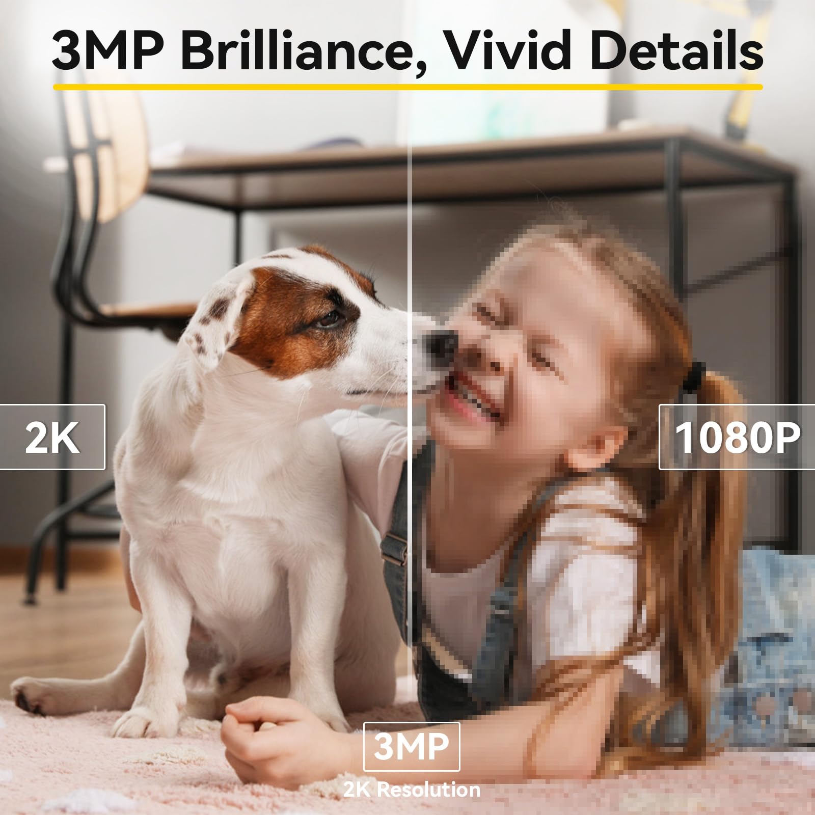 Boykeep 2K Pet Camera Dog Camera With Phone App 5G/2.4Ghz Wifi Cameras Indoor Security Camera For Baby, 360 Pan & Tilt, 2 Way Au
