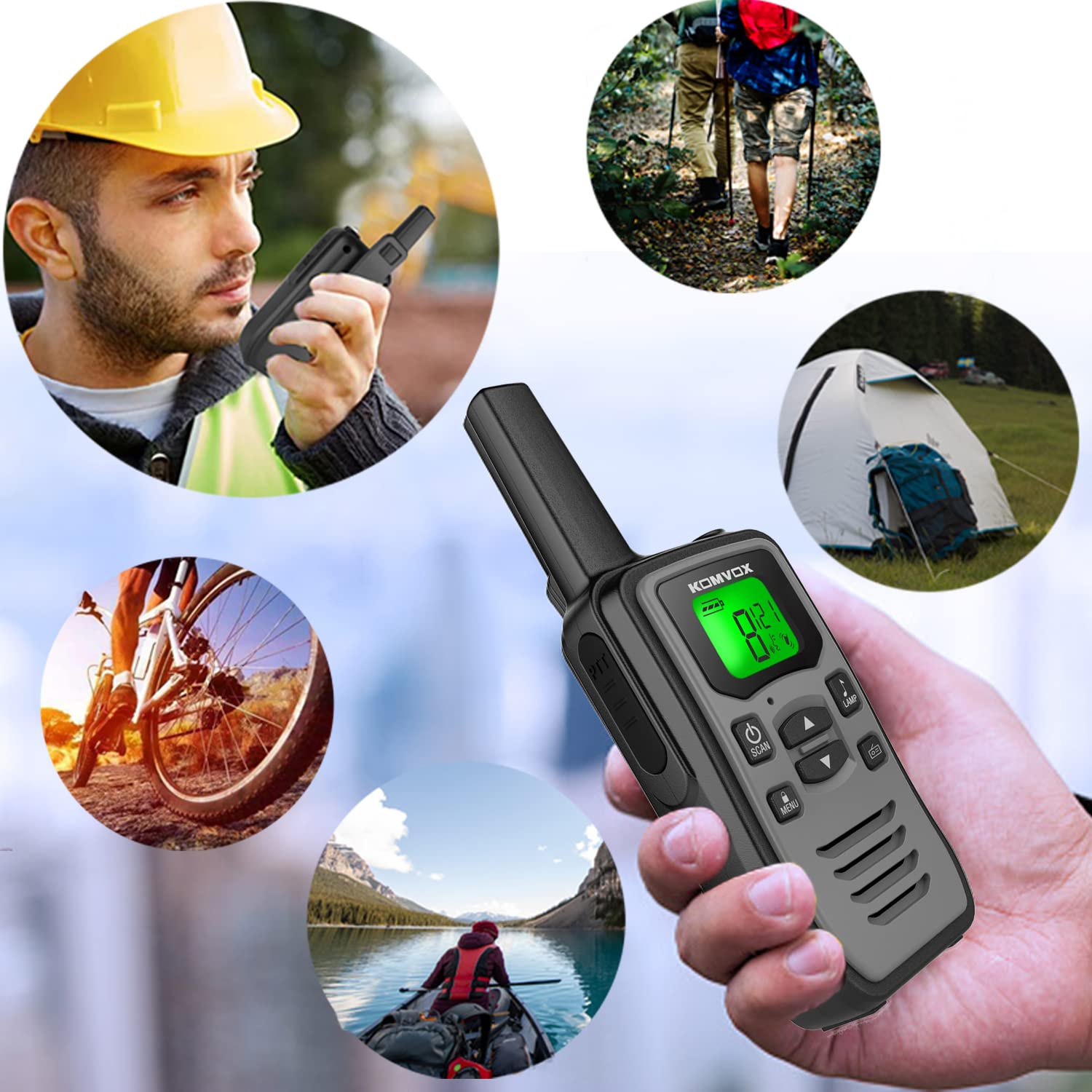 Rechargeable Walkie Talkies For Adults With 36 Channels, Long Range Two Way Radio Walkie Talky With Noaa Weather Alerts, Emergen