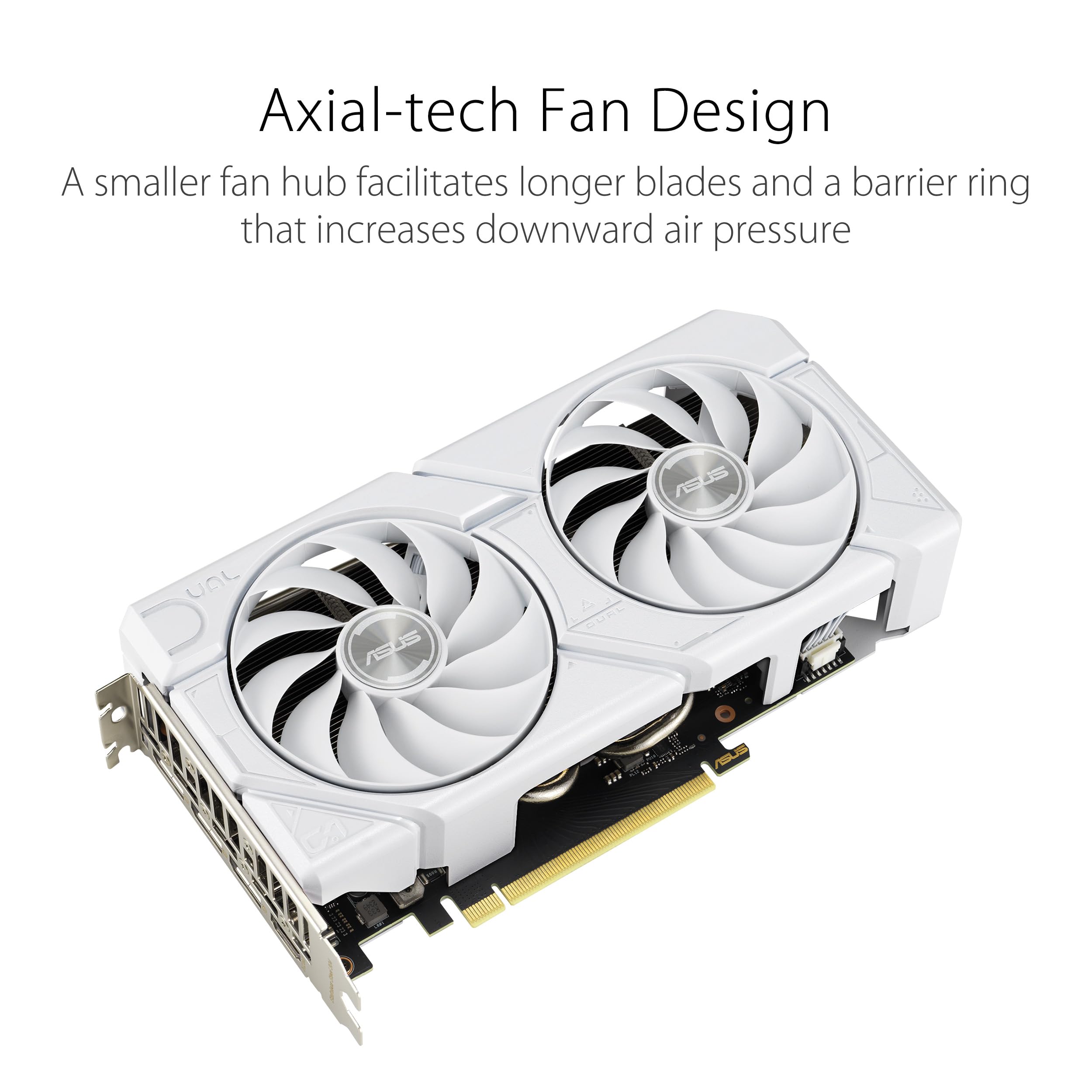 Asus Dual Geforce Rtx 4070 Evo White Oc Edition (Pcie 4.0, 12Gb Gddr6X, Dlss 3, Hdmi 2.1A, Displayport 1.4A, 2.5 Slot Design, Ax