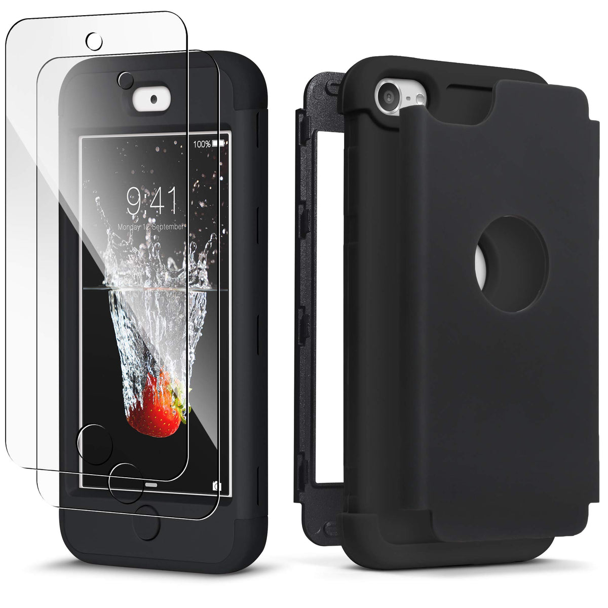 Ipod Touch 7 Case With 2 Screen Protector, Idwell [Three Layer Series] Heavy Duty Protection Shockproof High Impact Protective A