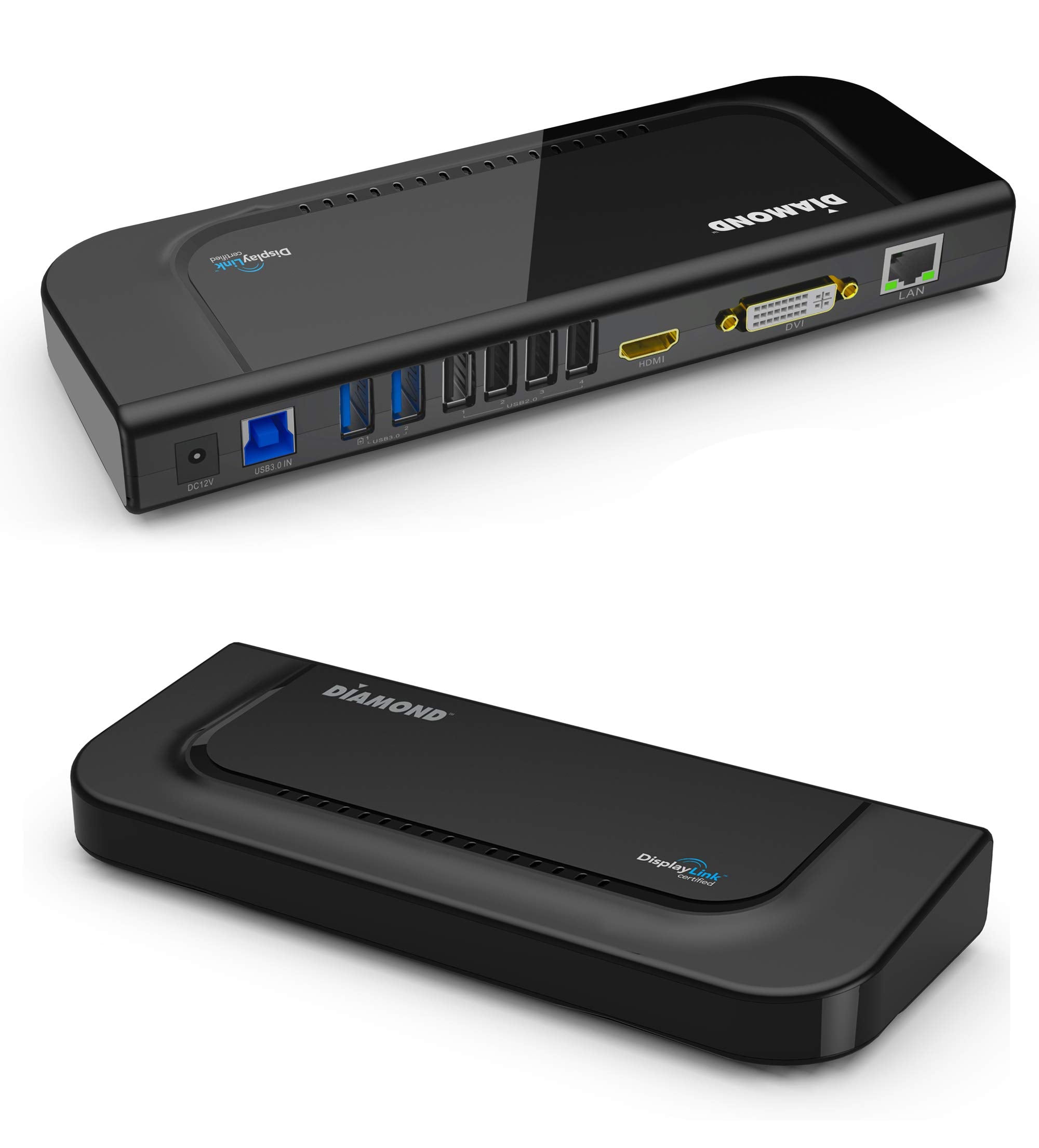 Diamond Multimedia Dual Video Output, USB 3.0/2.0 Universal Docking Station with Gigabit Ethernet, HDMI, DVI, Audio for Windows 