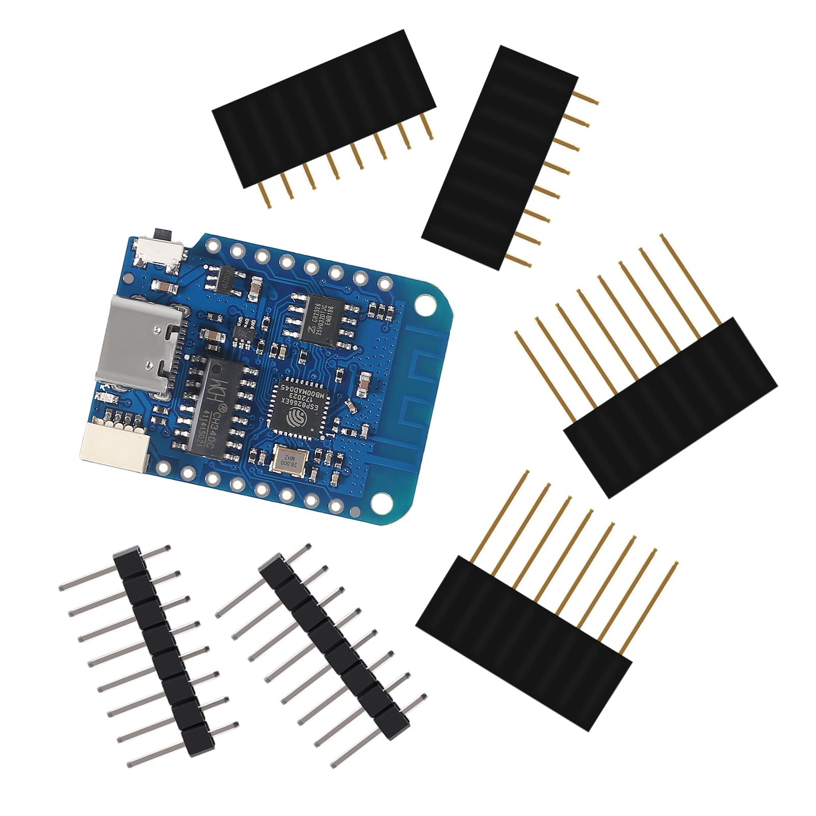 10Pcs Wemos D1 Mini V4.0.0 Type C Usb Wifi Internet Of Things Board Based Esp8266 4Mb Compatible With Arduino Micropython Nodemc