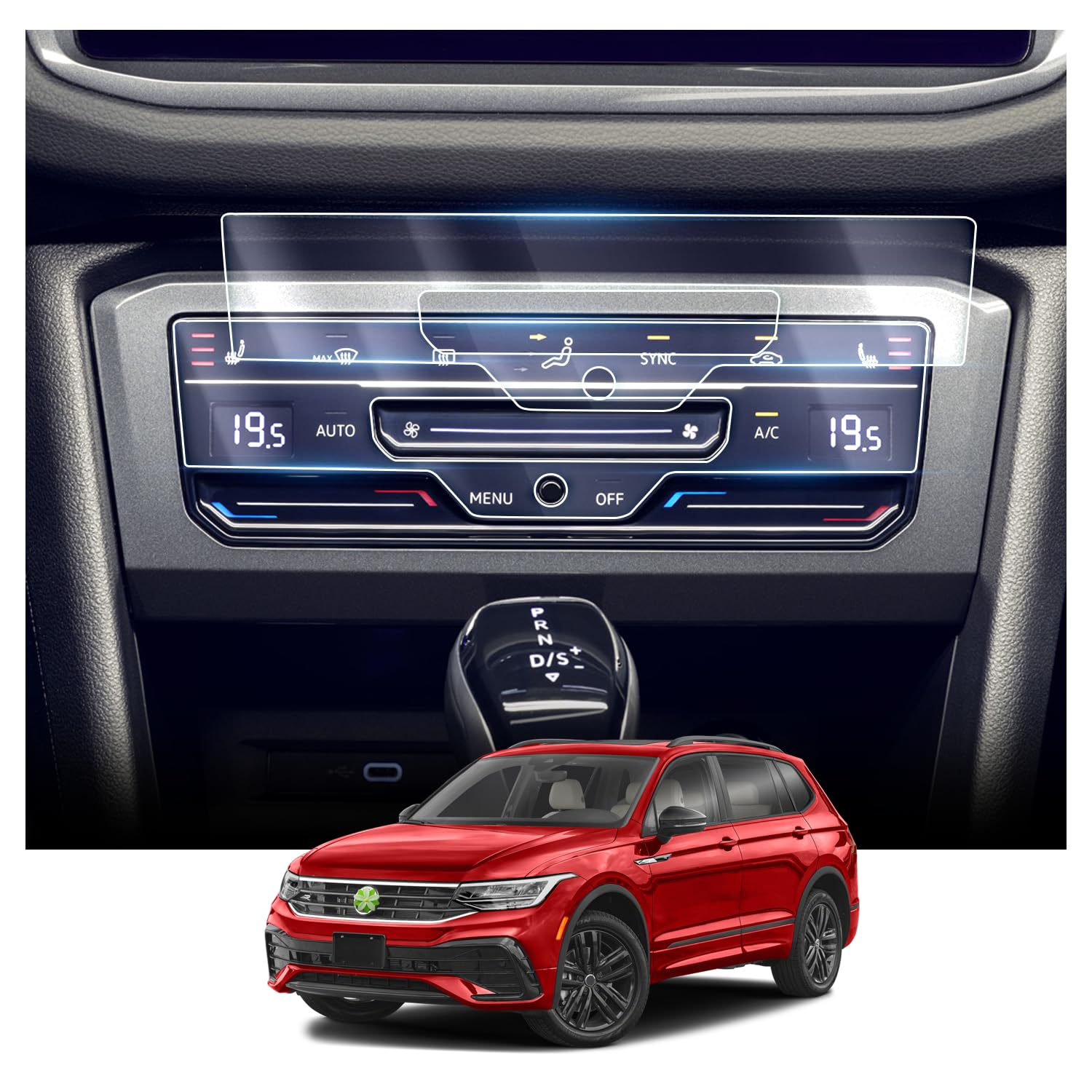 Ruiya Screen Protector For Vw Tiguan Air Conditioner Touch Screen,For 2022 2024 Volkswagen Vw Tiguan Accessories Plastic Nano Fi