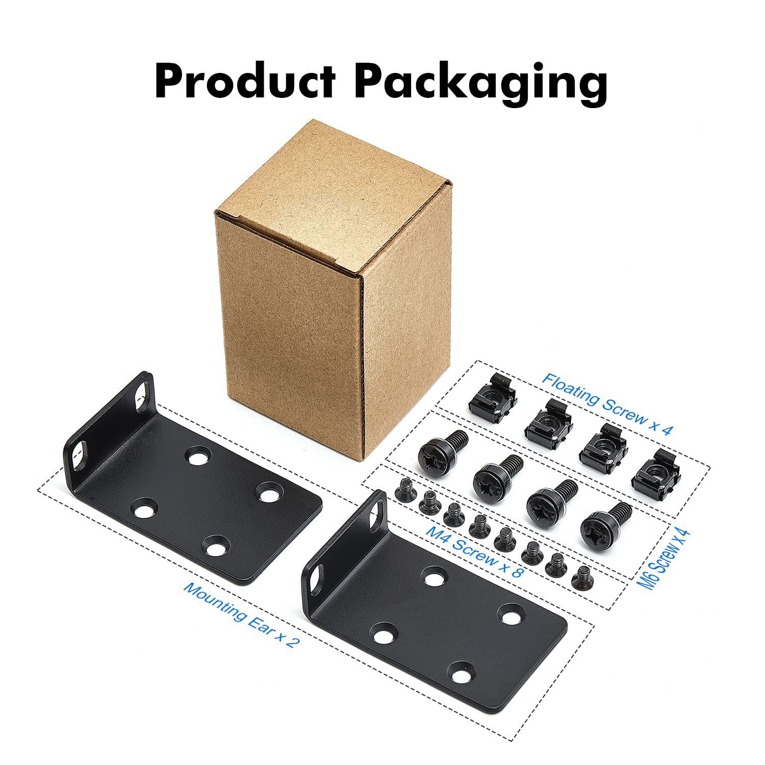 Mokerlink 1U Rack Mount Kit Compatible For Cisco 17.3 Inch Wide Switches, Compatible Ck 300Rm 19 Rackmount Ear