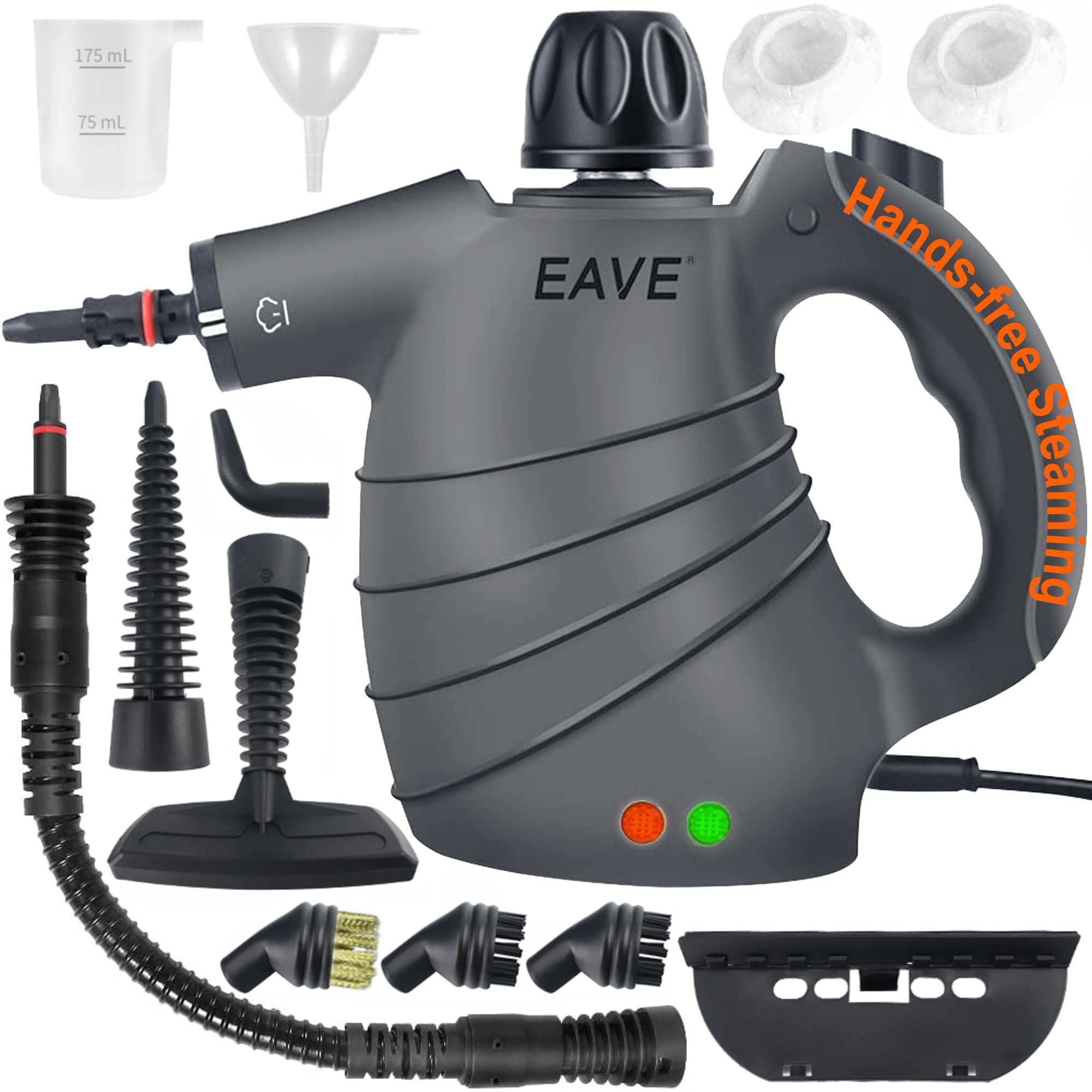 Handheld Steam Cleaner, Portable Steamer For Cleaning, With Steam Lock Button For Hands Free Steaming, 12 In 1 Set Pressurized H
