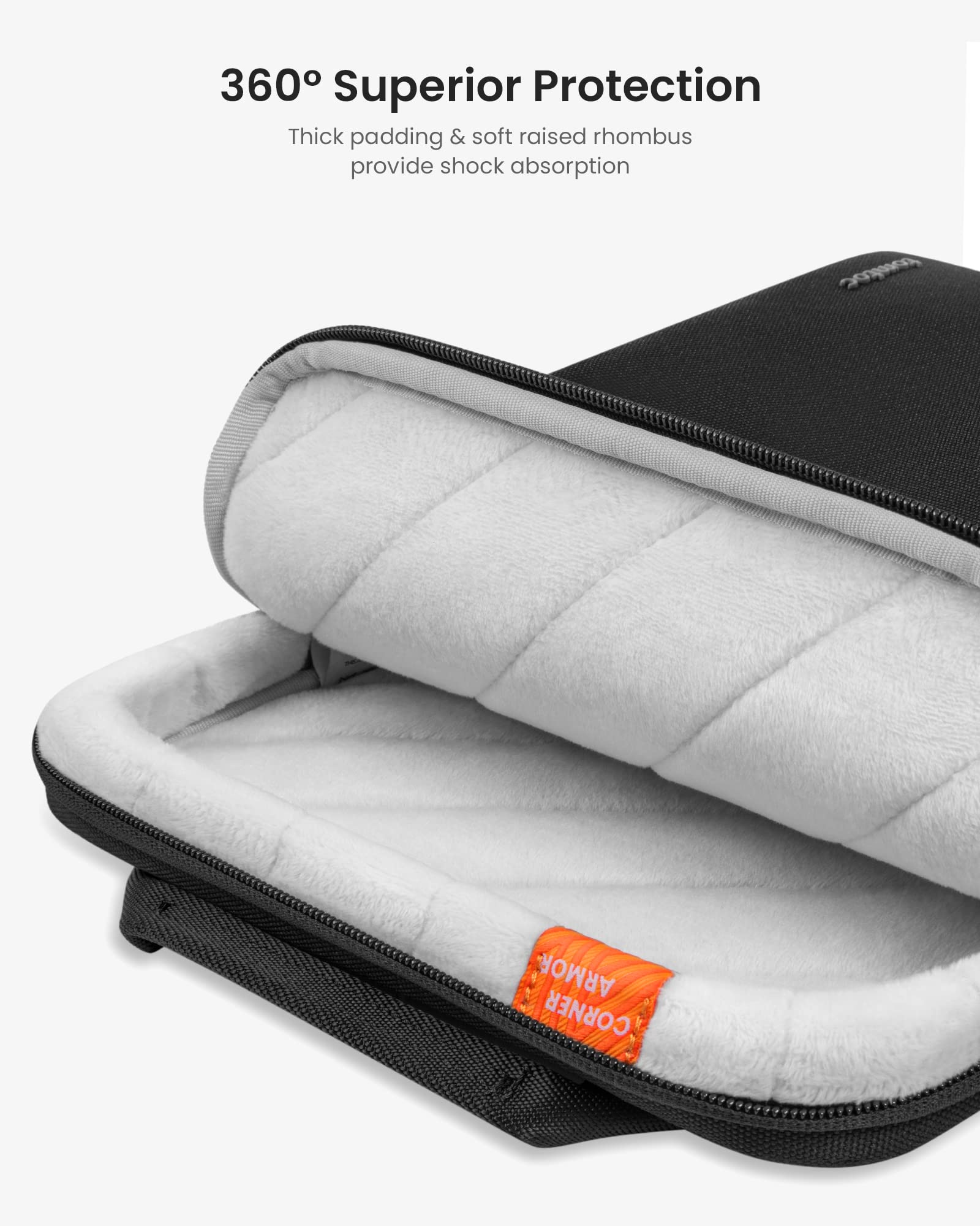 Tomtoc Defenderace 13 Inch Ipad Case Sleeve Bag For Ipad Pro M4, M2&M1 & 2025 13 Inch Ipad Air M3/M2 2024, 360 Protection Spill Water Resistant Tablet Sleeve Carrying Case