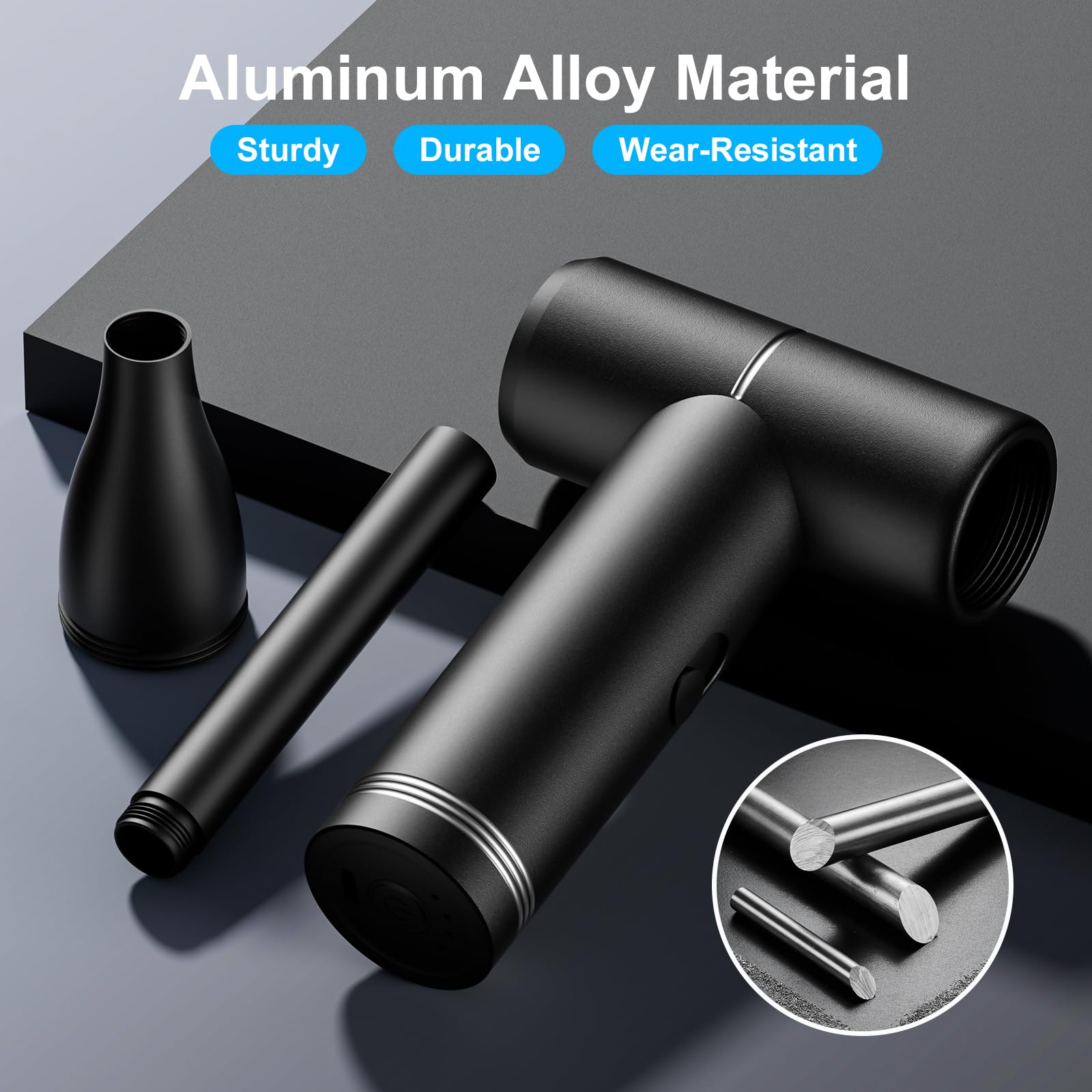 Hagoogi Electric Air Duster, Portable Compressed Air Duster 4 Speeds Rechargeable Air Blower For Cleaning Keyboards Computers Ou