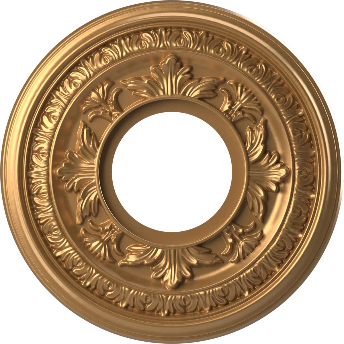 Ekena Millwork Cmp10Babgl Baltimore Thermoformed Pvc Ceiling Medallion (Fits Canopies Up To 4 1/4''), 10''Od X 3 1/2''Id X 3/4''