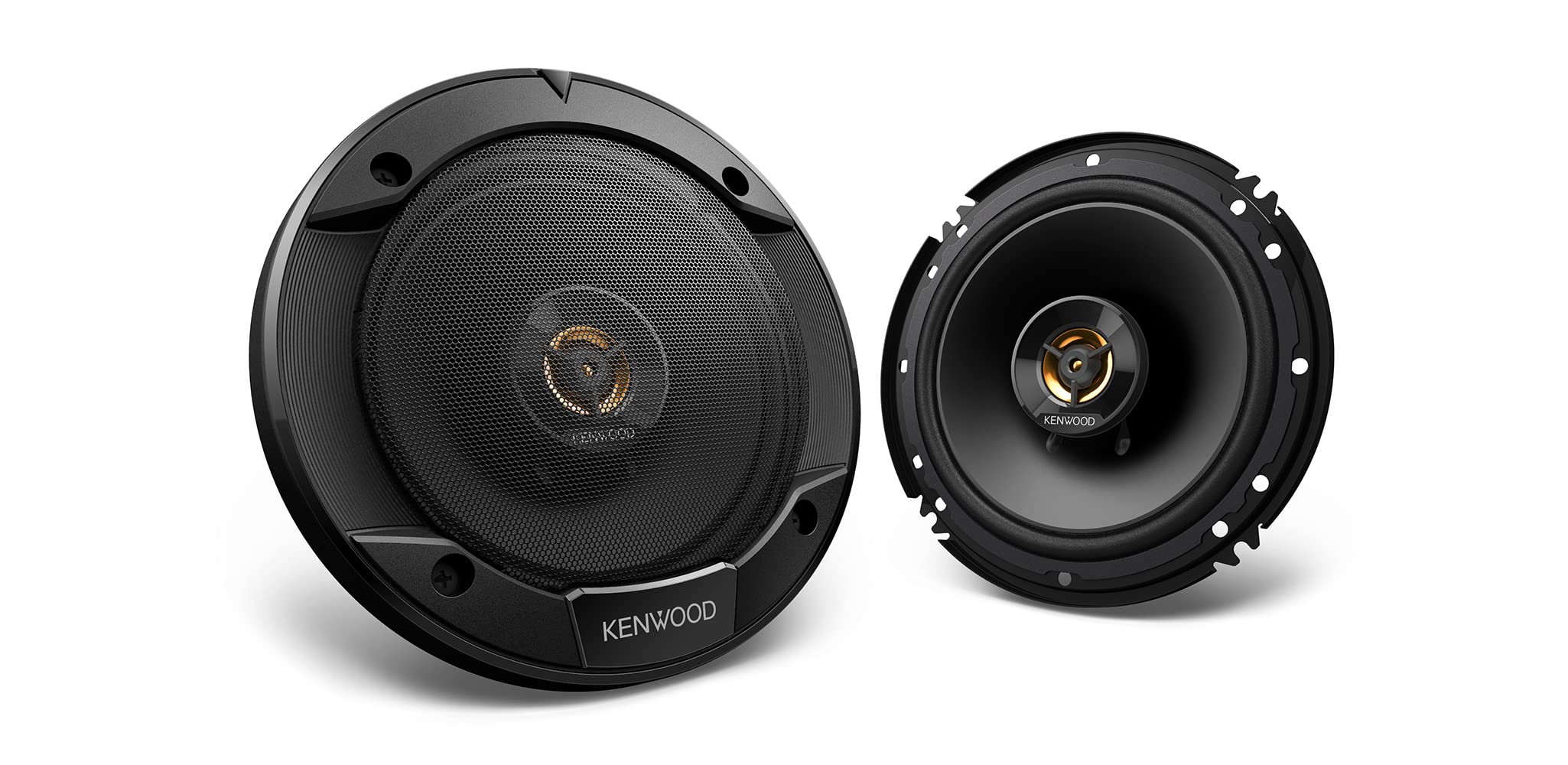Kenwood Kfc 1666R Road Series Car Speakers (Pair)   6.5'' 2 Way Car Coaxial Speakers, 300W, 4 Ohm Impedance, Cloth Woofer & Bala