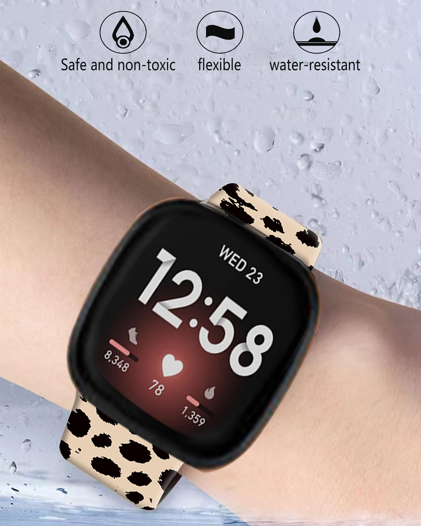 Lnzlking Sport Band Compatible With Versa 4/Versa 3/Sense 2/Sense For Women Men,Elastic Replacement Wristbands Strap For Versa 4