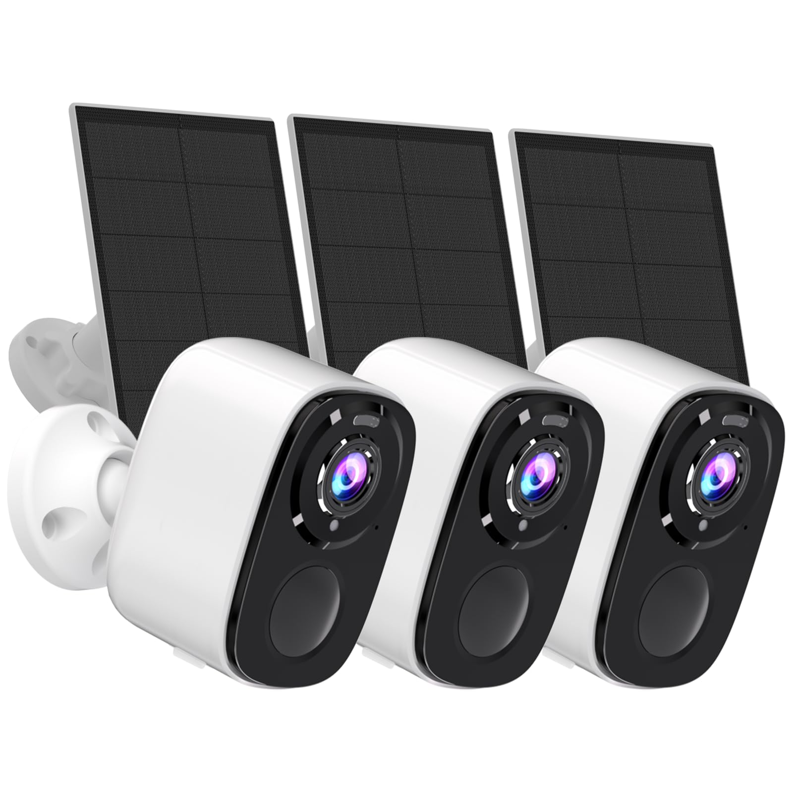 Rraycom 5Mp Solar Security Cameras Wireless Outdoor With Solar Panel, 2K Qhd Wifi Wireless Camera For Home Security With Color Night Vision, Motion Detection, 2 Way Talk, Compatible With Alexa