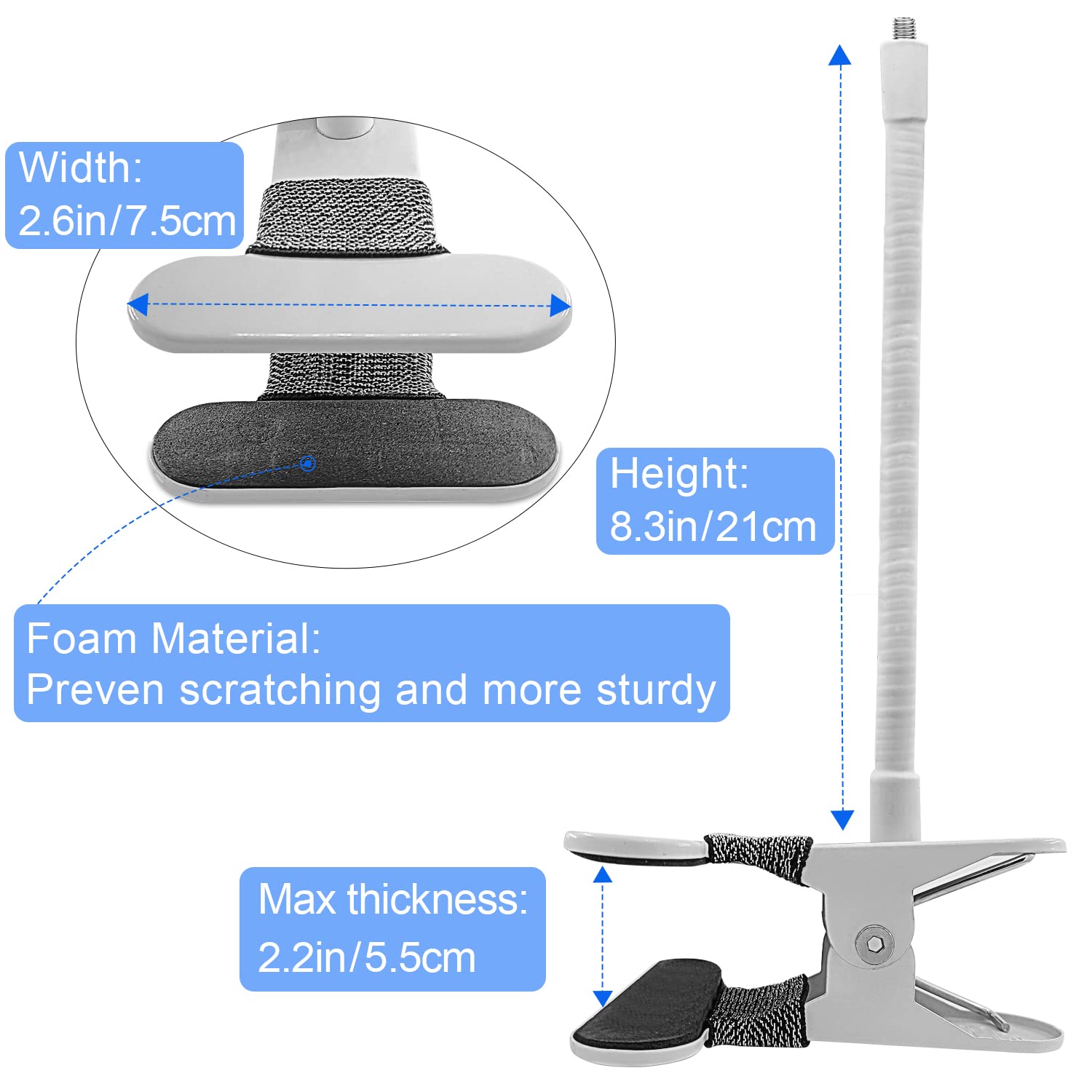 2Pack  Szaoyu Flexible Clamp Mount Compatible With Ring Mount Stick Up Cam & Indoor Cam, Flexible Gooseneck Mounting Bracket No